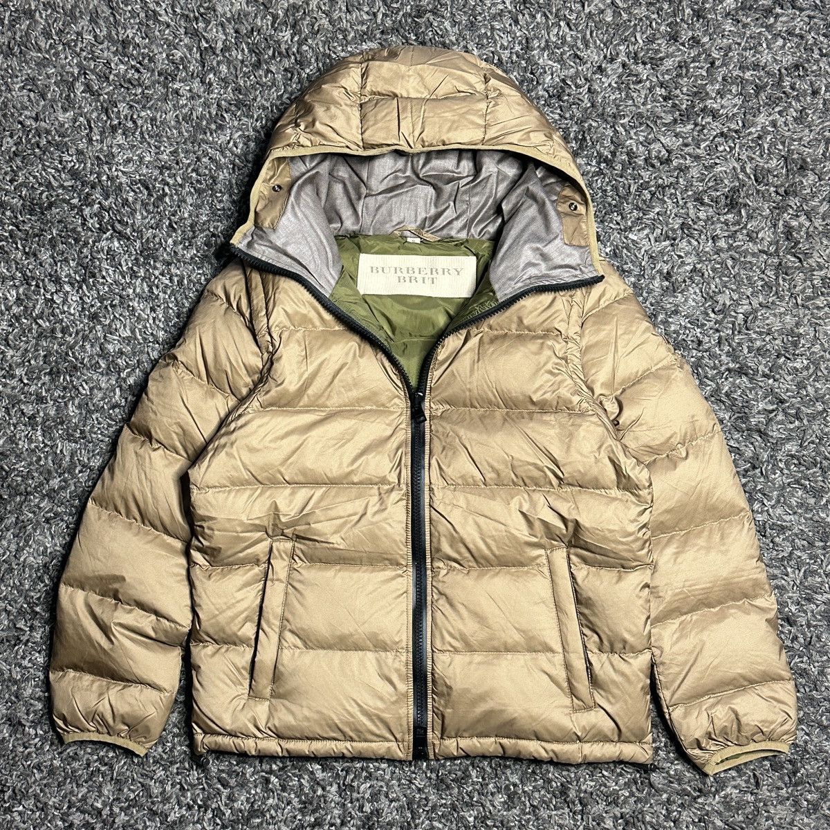 Burberry Brit Detachable Hooded Puffer Jacket Mens Medium