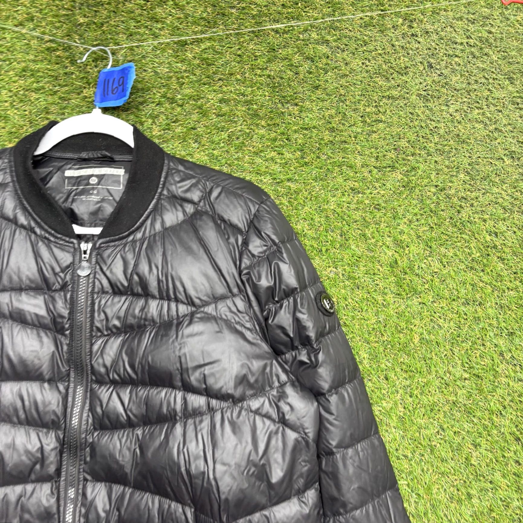 Vintage Bernardo Jacket Womens XL Black Quilted Down Puffer Bomber Full Zip Winter Size XL / US 12-14 / IT 48-50 - 2 Thumbnail