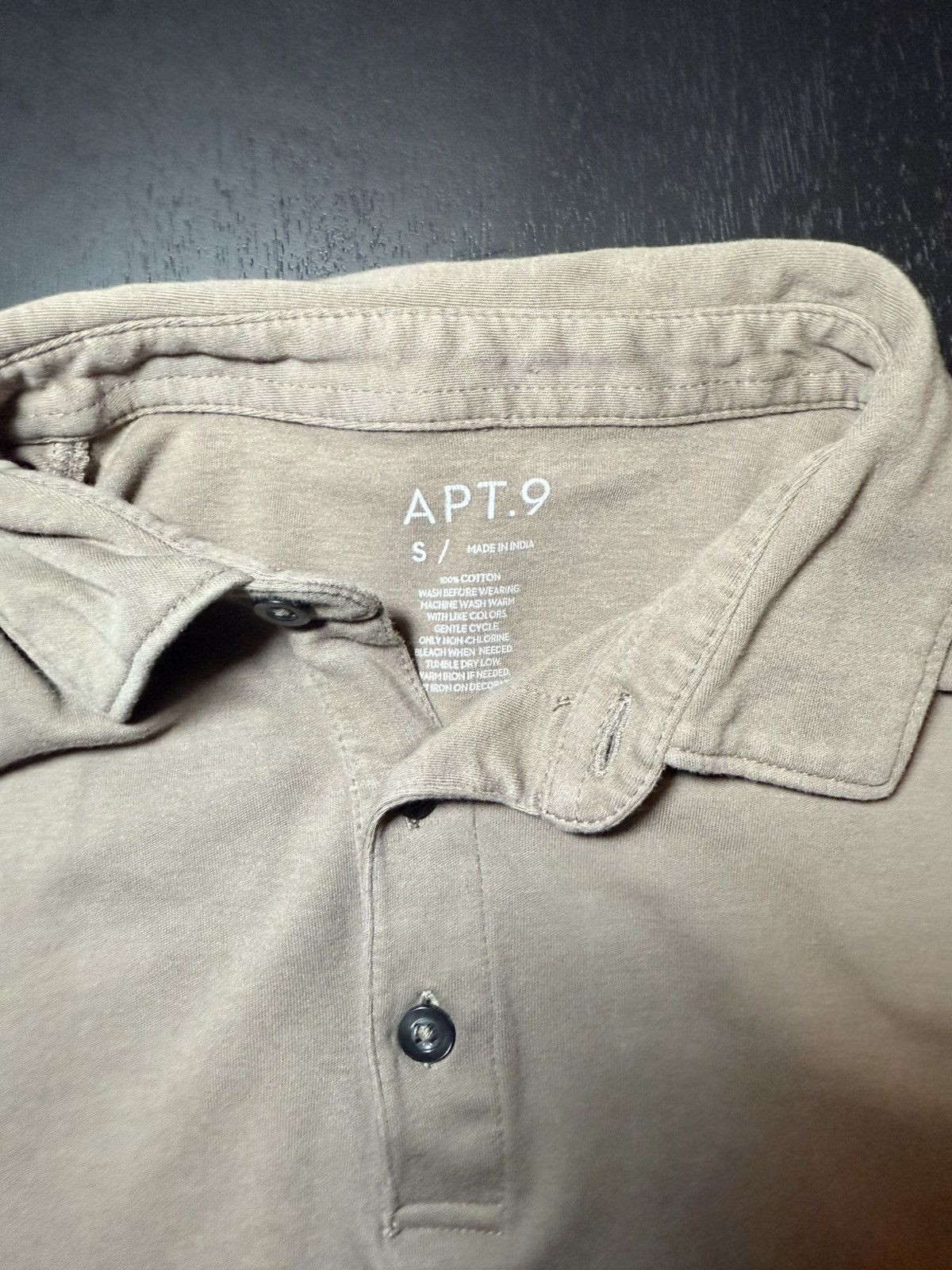 Apt. 9 Tan and cream Apt. 9 polo shirt Size US S / EU 44-46 / 1 - 2 Thumbnail