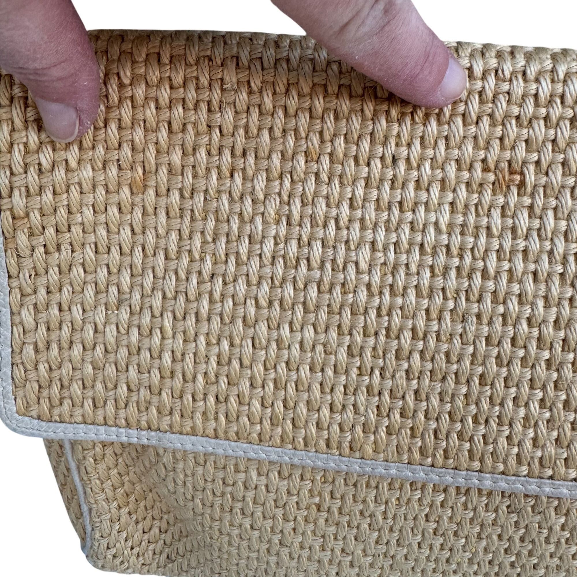 Bottega Veneta Bottega Veneta Vintage Woven Raffia Flap Clutch Bag Leather Size ONE SIZE - 10 Thumbnail
