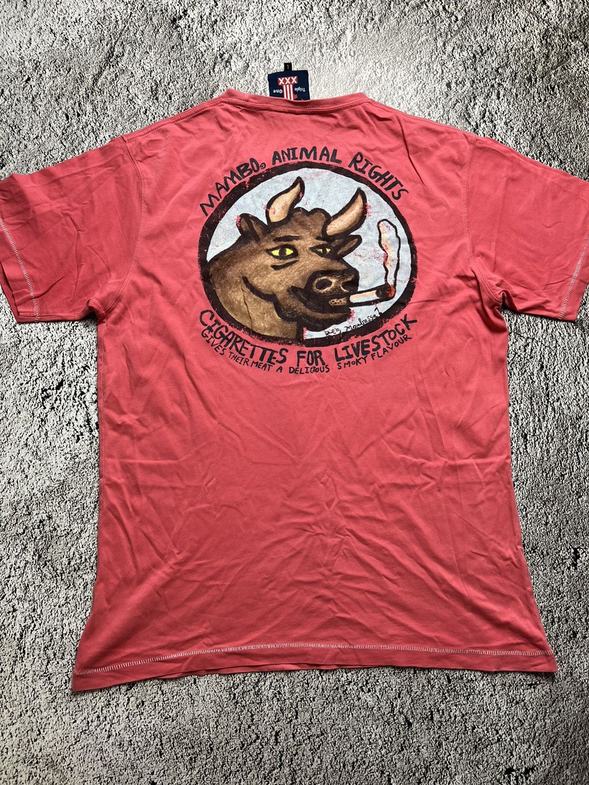 Mambo Mambo animal rights cigarettes for living vintage y2K tee Size US L / EU 52-54 / 3 - 10 Thumbnail