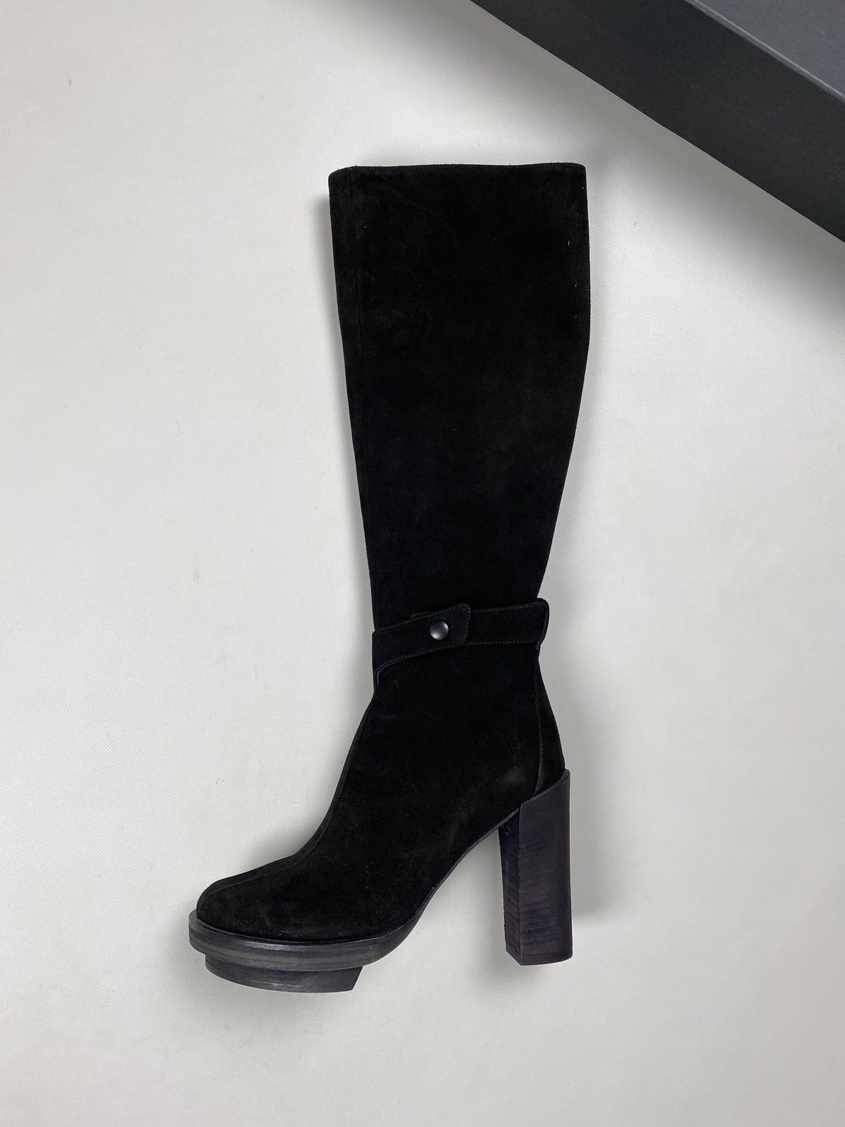 Ann Demeulemeester New! Ann Demeulemeester suede over the knee heeled boots Size US 7.5 / IT 37.5 - 4 Thumbnail
