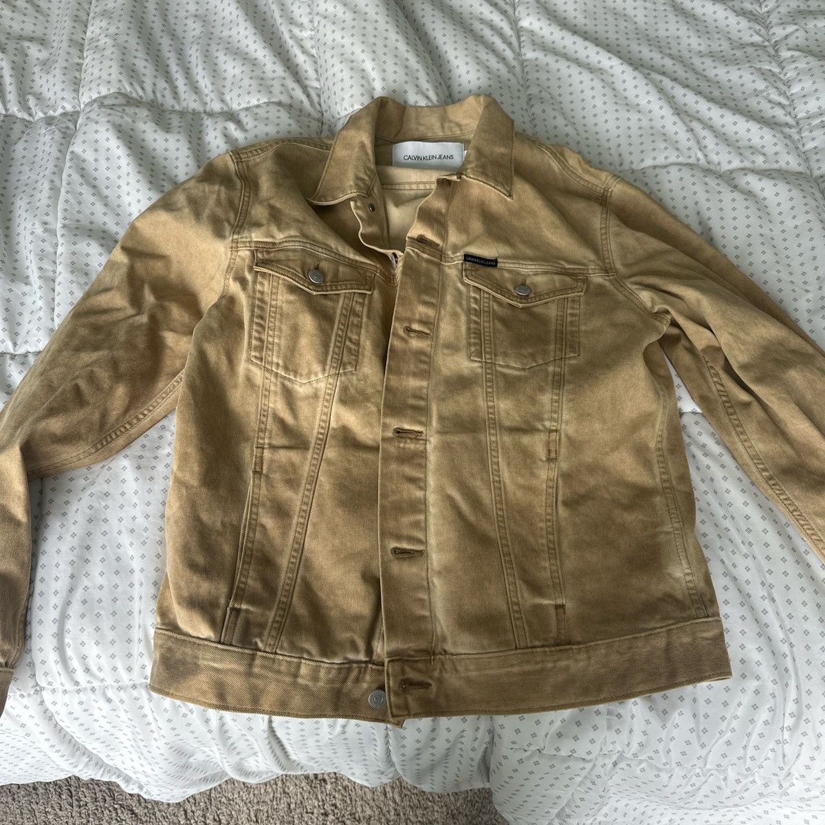 Calvin Klein × Vintage Tan Vintage CK Jacket Size US L / EU 52-54 / 3 - 1 Thumbnail