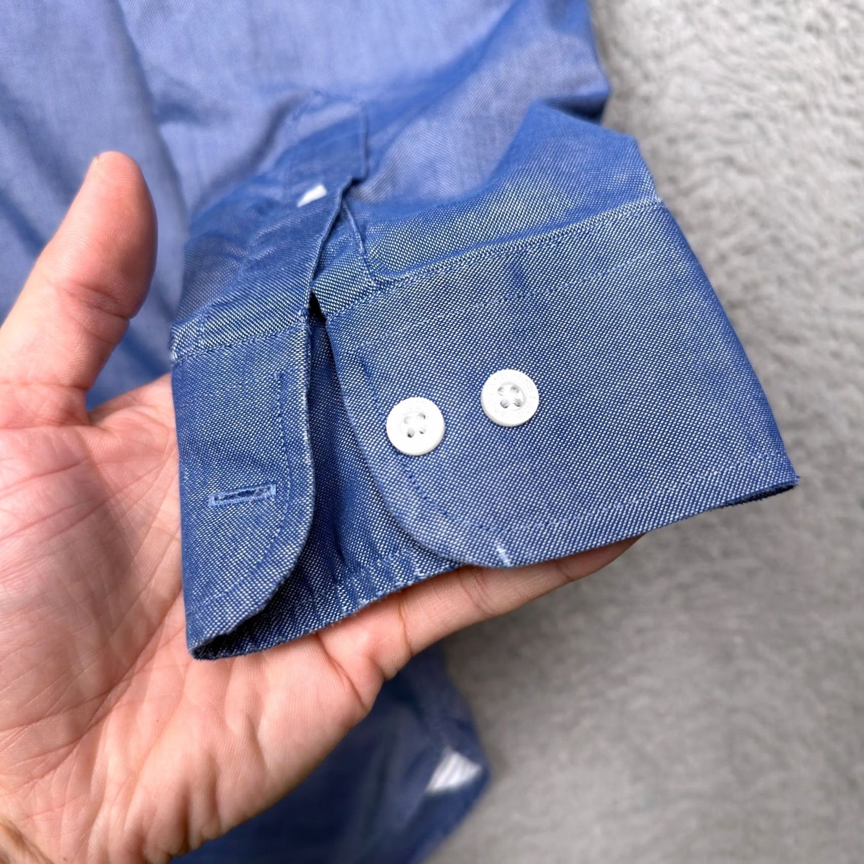 Lands' End Lands End Mens Shirt Blue Button Down Oxford Non Iron Pocket Preppy 15.5 32 Size US L / EU 52-54 / 3 - 4 Thumbnail