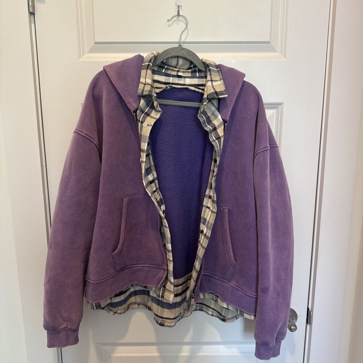 The GV Gallery Gv Gallery Purple Flannel Zip Up Hoodie Size US M / EU 48-50 / 2 - 1 Thumbnail