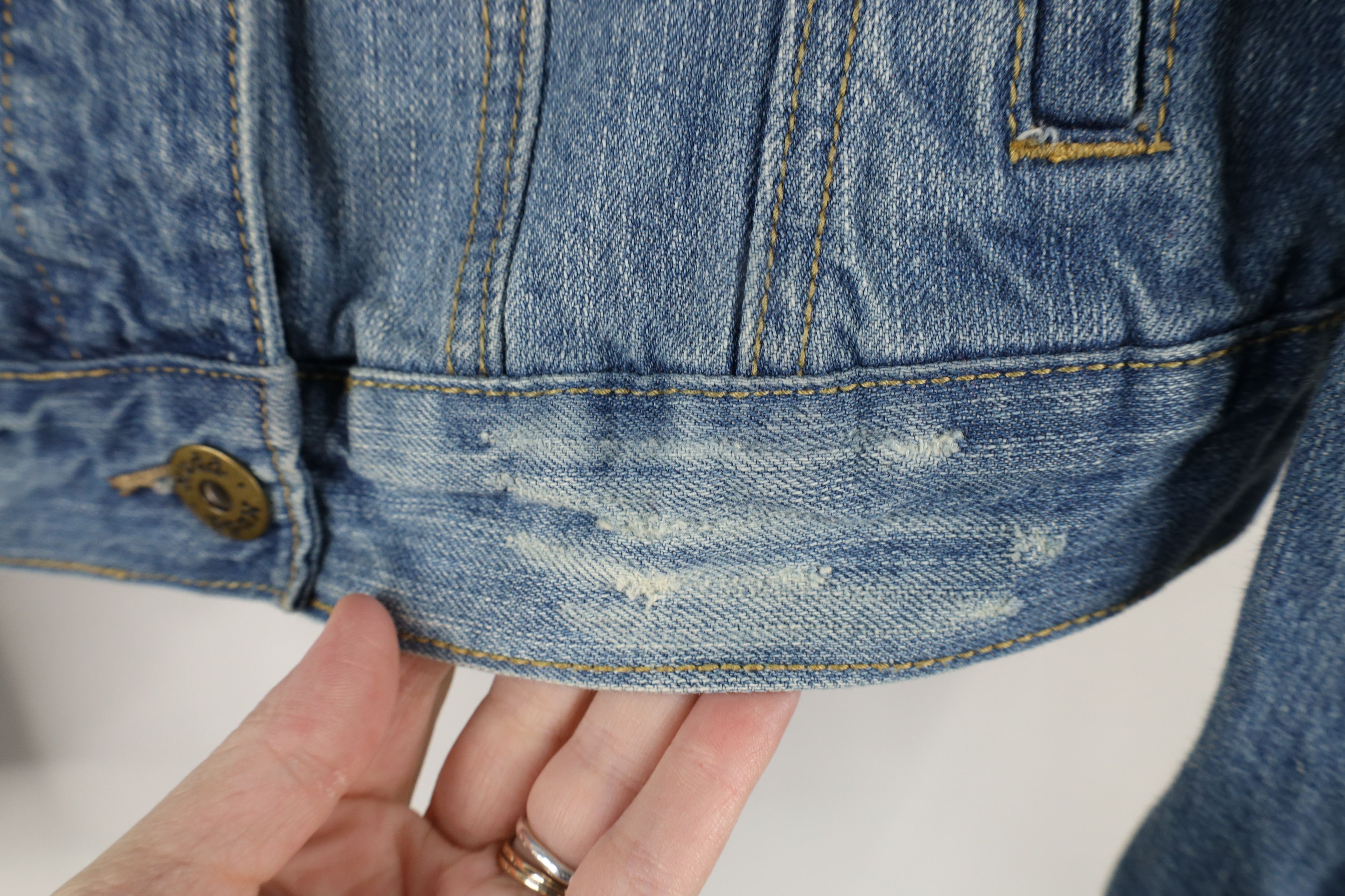 Vintage Vintage Y2K MUDD Cropped Baby Doll Denim Trucker Jacket Size L / US 10 / IT 46 - 4 Thumbnail