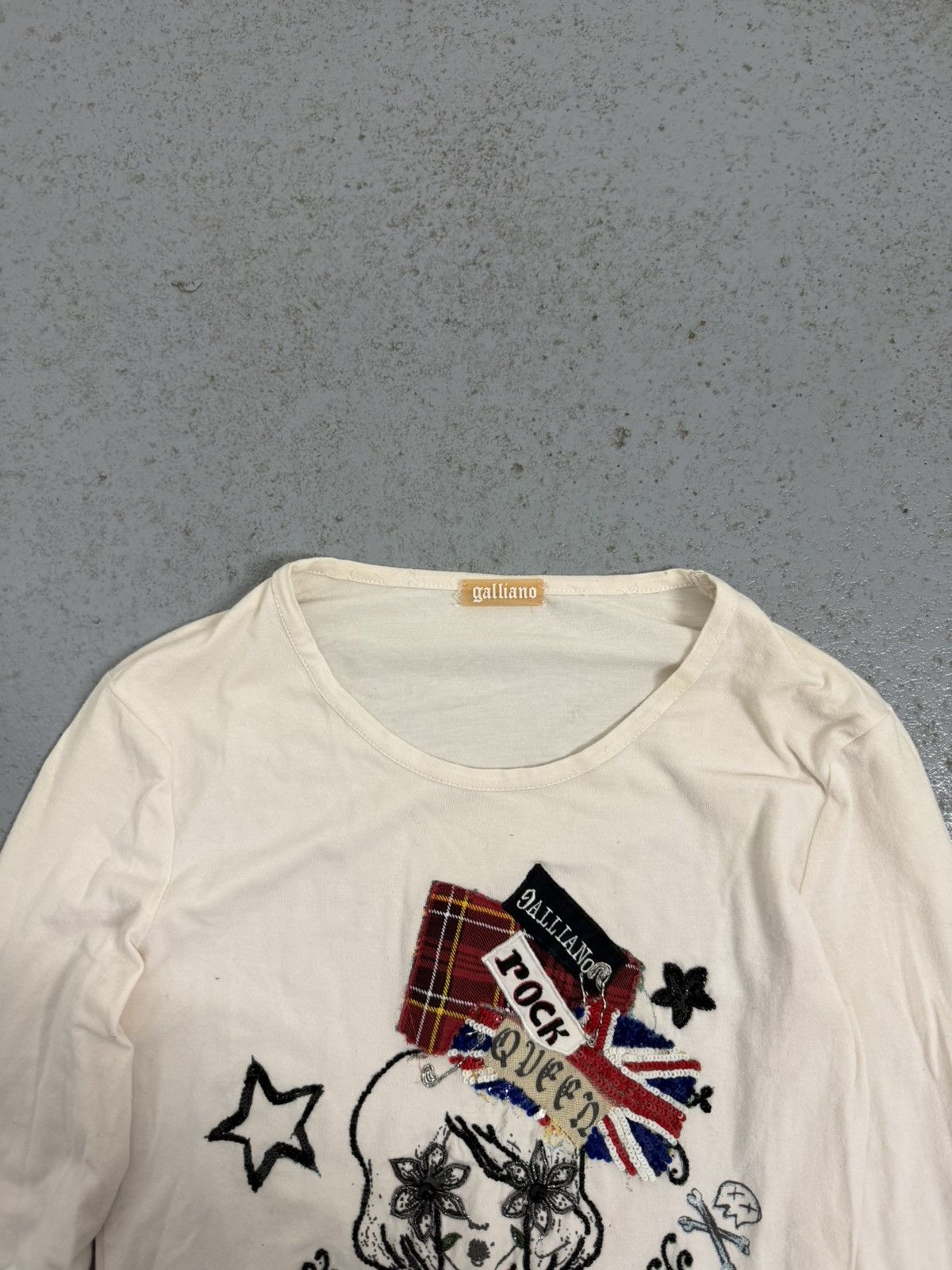 John Galliano Vintage 00s John Galliano UK Punk Glitter Longsleeve Size XS / US 0-2 / IT 36-38 - 7 Thumbnail