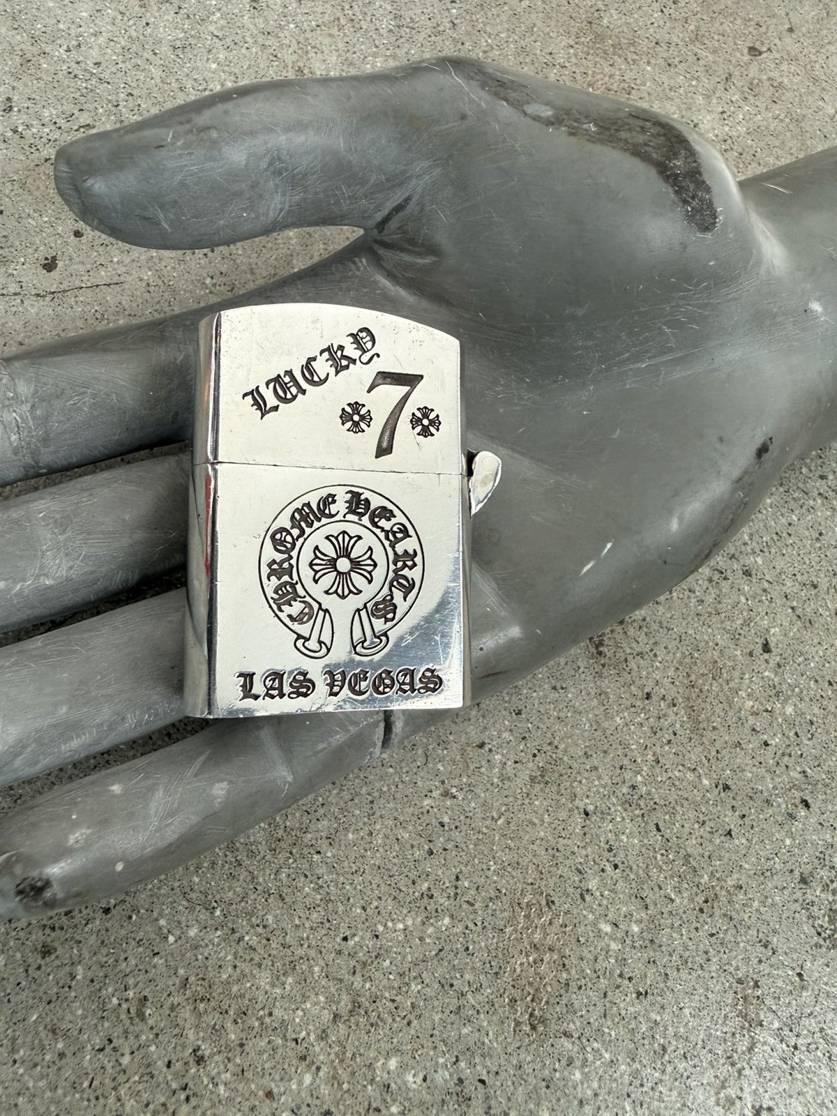 CHROME HEARTS RARE LUCKY 7 VEGAS CHAPTER ZIPPO LIGHTER CASE