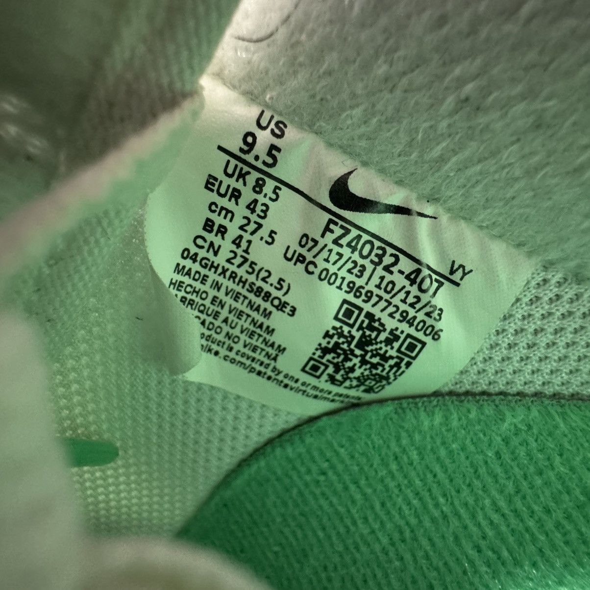 Nike Nike Air Force 1 Low ‘07 - Aquarius Blue Vapor Green (2024) Size US 9.5 / EU 42-43 - 9 Thumbnail