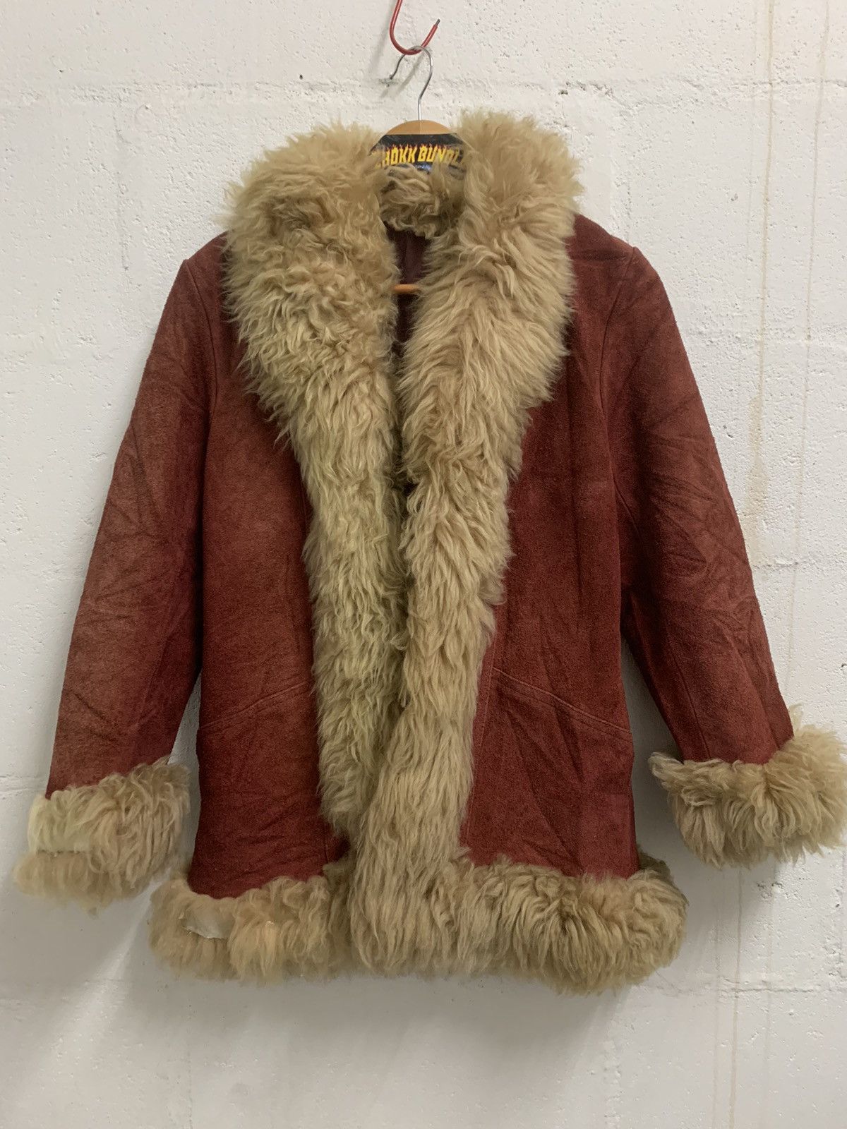 70s vintage leather Fur Coat buy jacket