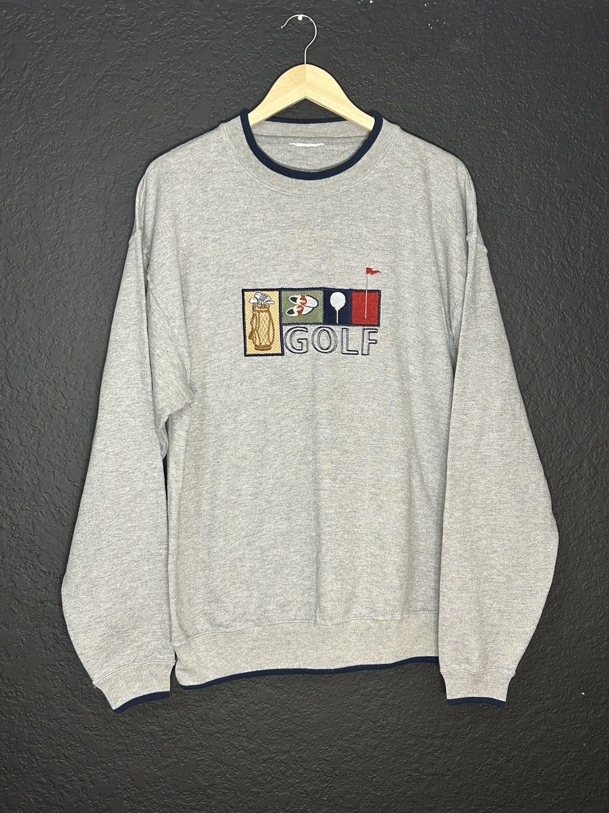 Vintage 90s Embroidered Golf Pullover Sweater Size US XL / EU 56 / 4 - 1 Thumbnail