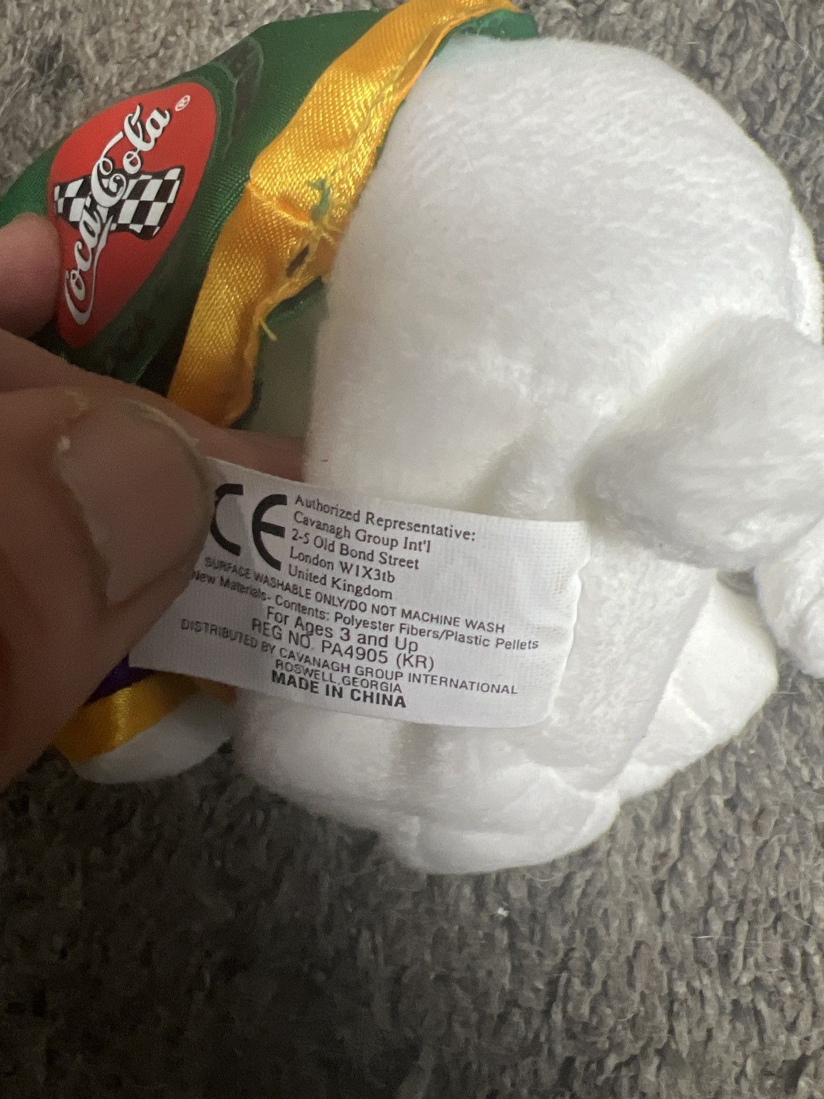 Coca Cola 1999 Coca-Cola NASCAR Adam Petty Bean Bag Plush Size ONE SIZE - 8 Thumbnail