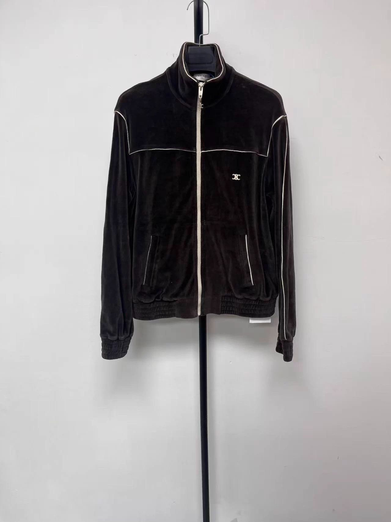 Celine CELINE topstitch stand collar zip-up jacket men's brown XS Size US XS / EU 42 / 0 - 1 Thumbnail