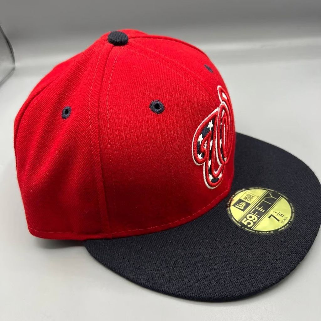 New Era Washington Nationals Hat Men 7 1/8 59Fifty New Era Fitted Size ONE SIZE - 3 Thumbnail