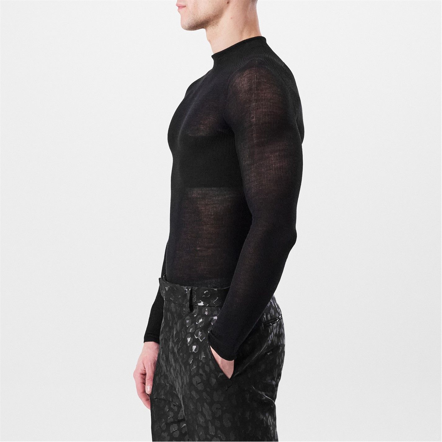 Versace o1g2r1mq0526 Virgin Wool Jumper in Black Size US XL / EU 56 / 4 - 5 Thumbnail