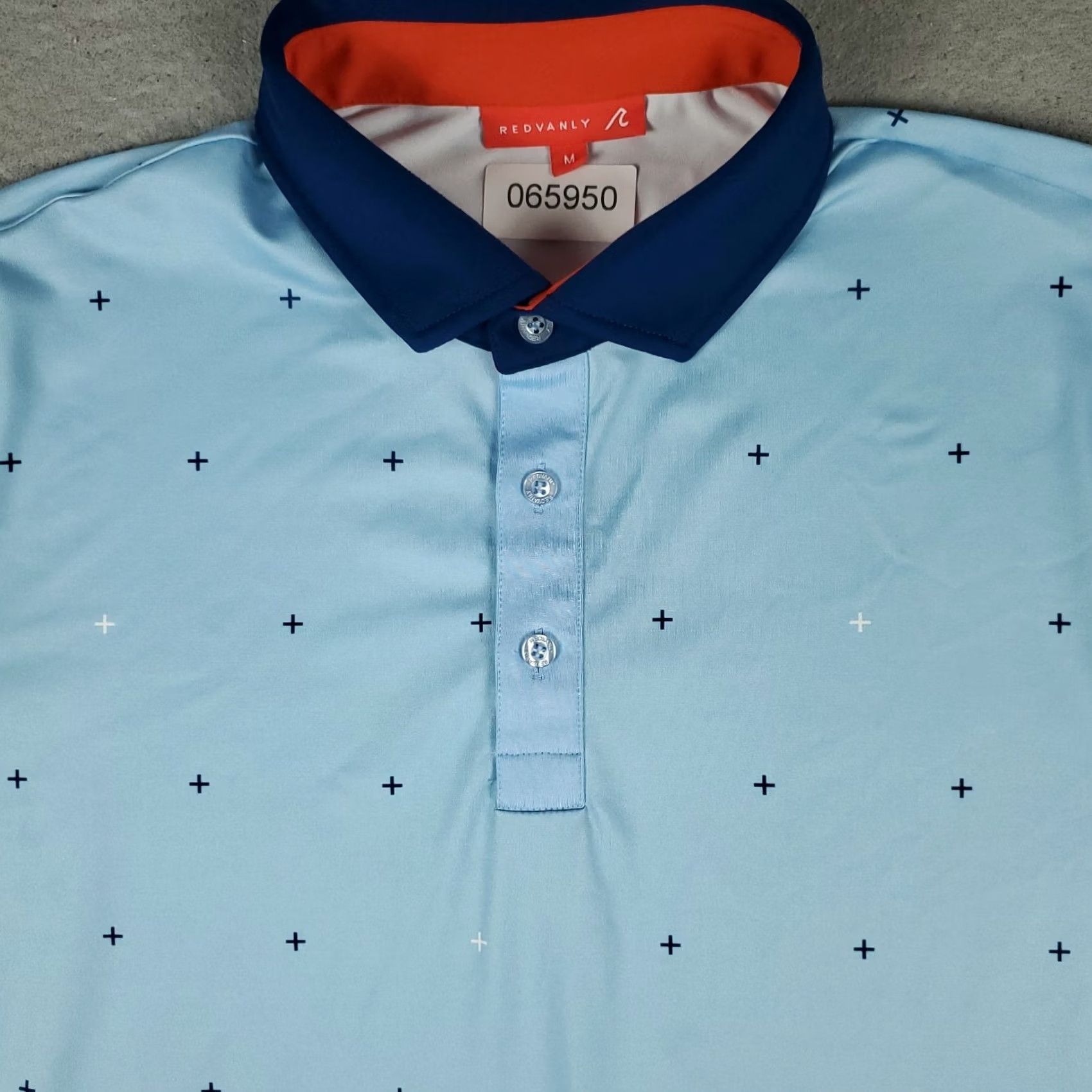Vintage Redvanly Polo Shirt Mens Size M Light Blue Star Print Golf Short Sleeve Size US M / EU 48-50 / 2 - 2 Thumbnail