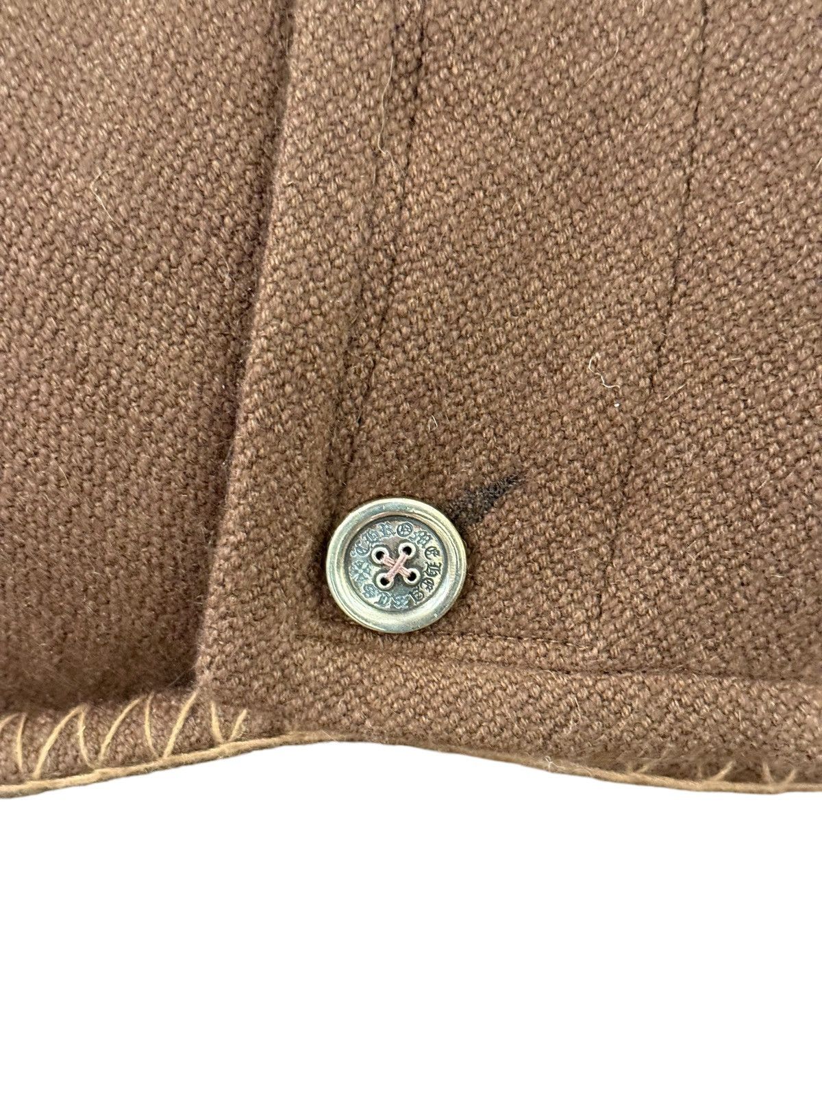 Chrome Hearts Brown Cashmere Mini Plus Pillow w/ Silver Buttons Size ONE SIZE - 5 Thumbnail
