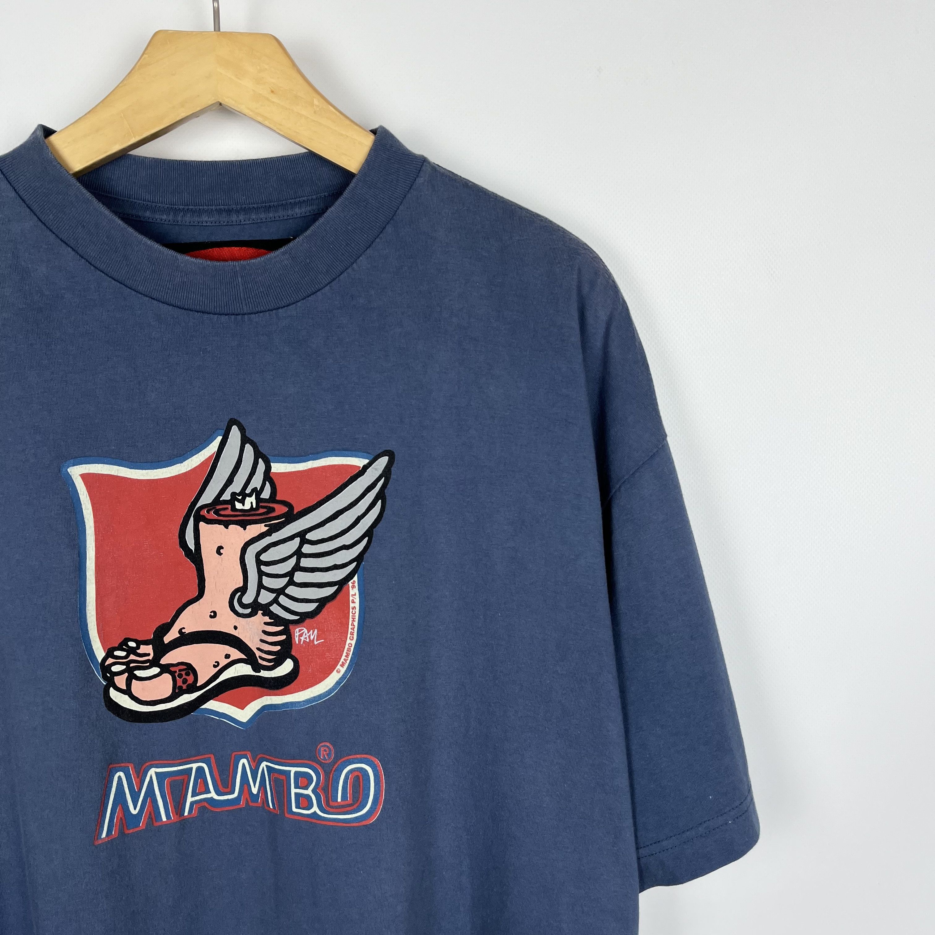 Mambo Vintage Mambo Australia Winged Foot Big Logo T Shirt 1996 Size US M / EU 48-50 / 2 - 2 Thumbnail