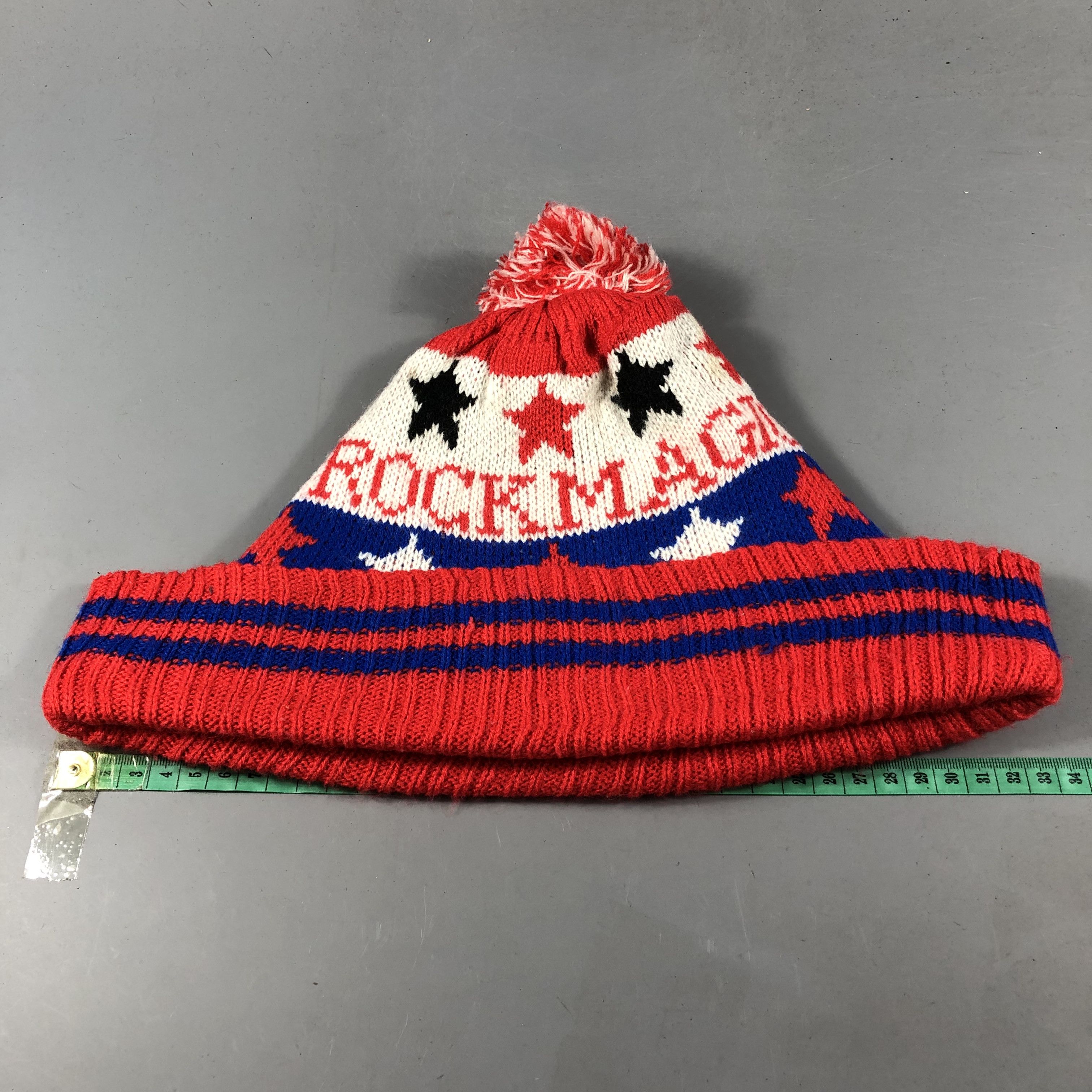 Vintage Magic Rock Slouchy Bobble Beanie Snowcap Snow Hat B845 Size ONE SIZE - 3 Thumbnail