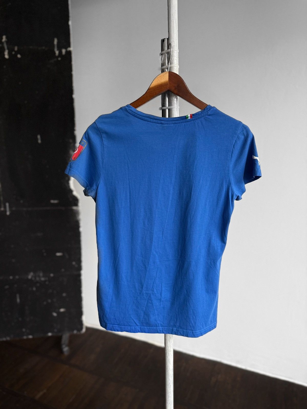 Puma Puma Italy Womens Blue Graphic Print Short Sleeve T-Shirt Size L / US 10 / IT 46 - 2 Thumbnail