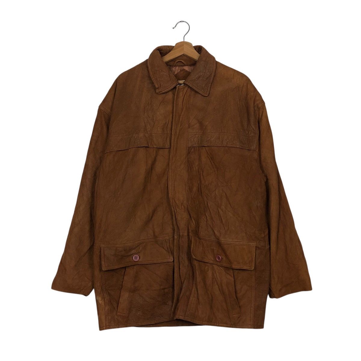 Japanese Brand × Vintage 📌Vintage Genuine Biker Leather Jacket Milanoga Issey Miyake Size US S / EU 44-46 / 1 - 2 Thumbnail