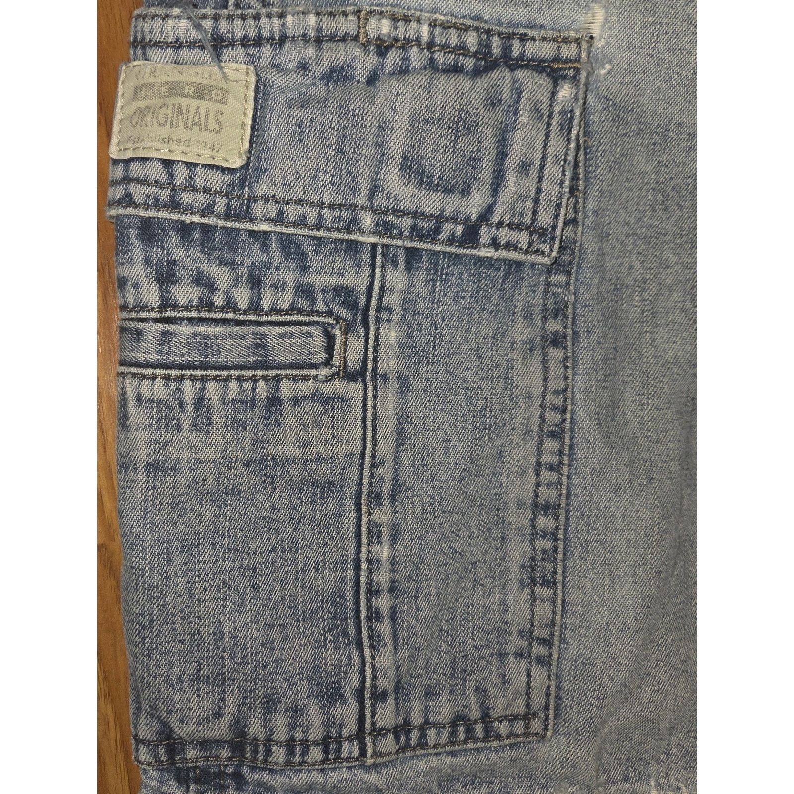 Wrangler VINTAGE WRANGLER ORIGINALS BLUE DENIM JEAN SHORTS SIZE - 38 Size US 38 / EU 54 - 4 Thumbnail