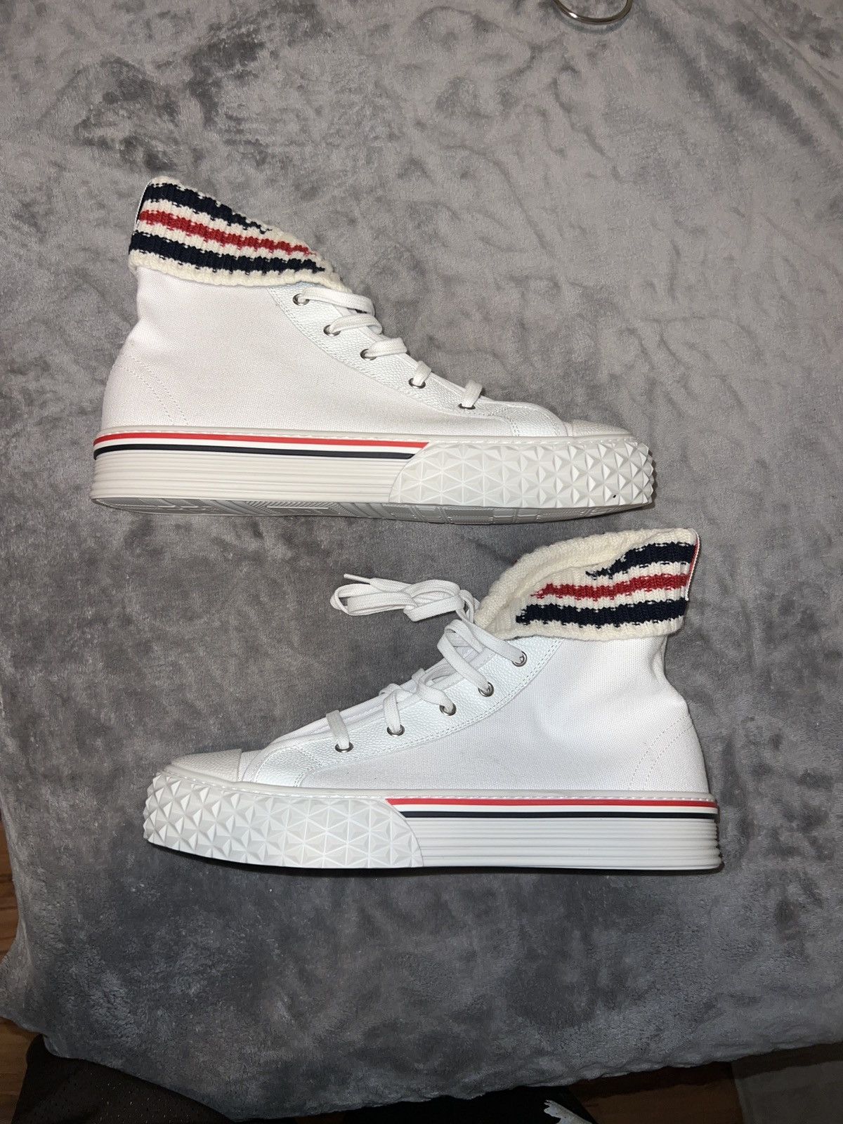 Thom Browne Thom Browne Canvas tartan collegiate high top Size US 10.5 / EU 43-44 - 6 Thumbnail