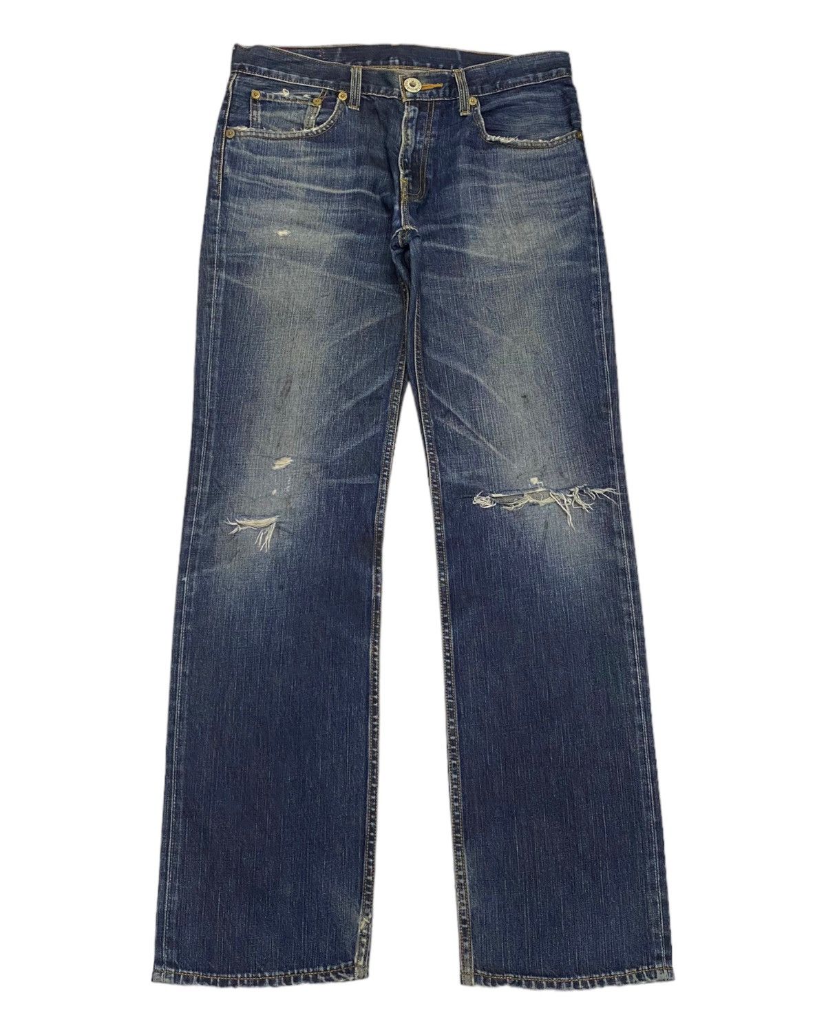Levi's VINTAGE LEVIS 502 DISTRESSED DENIM JEANS Size US 34 / EU 50 - 2 Thumbnail