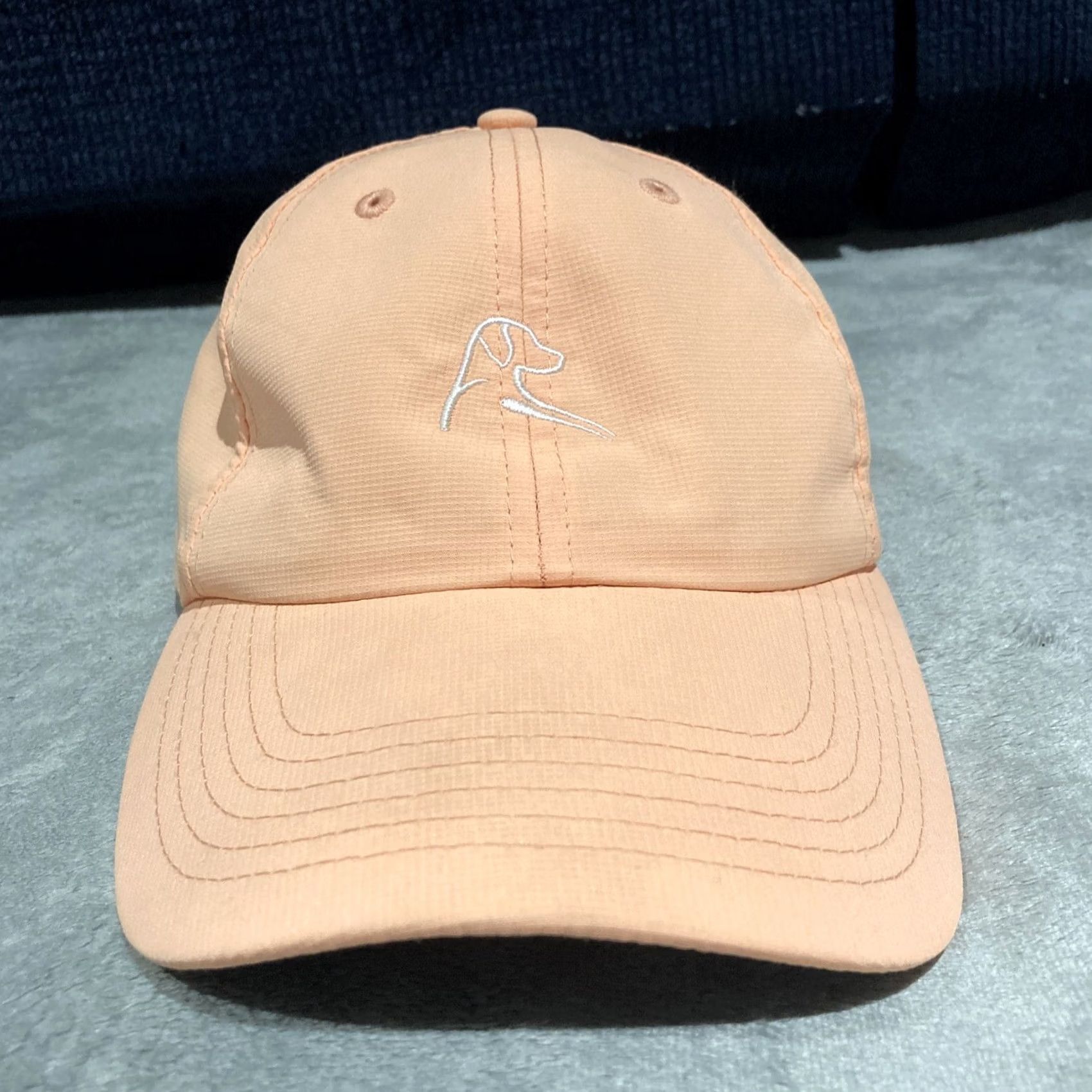 Logo 7 Rhoback The Poly Activewear Logo Canvas Baseball Hat Cap Discontinued Peach Adjustable Unisex Adults Summer Winter Spring Fall Size ONE SIZE - 2 Thumbnail