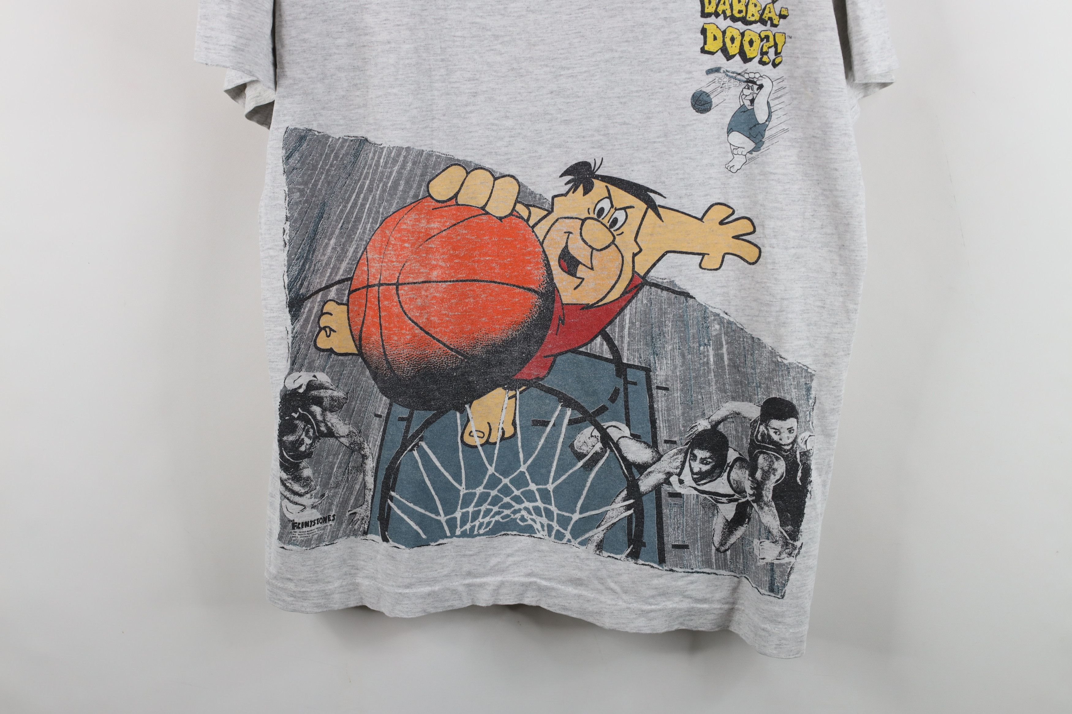 Vintage Vintage 90s Yabba Dabba Doo Basketball T-Shirt USA Size US XL / EU 56 / 4 - 3 Thumbnail