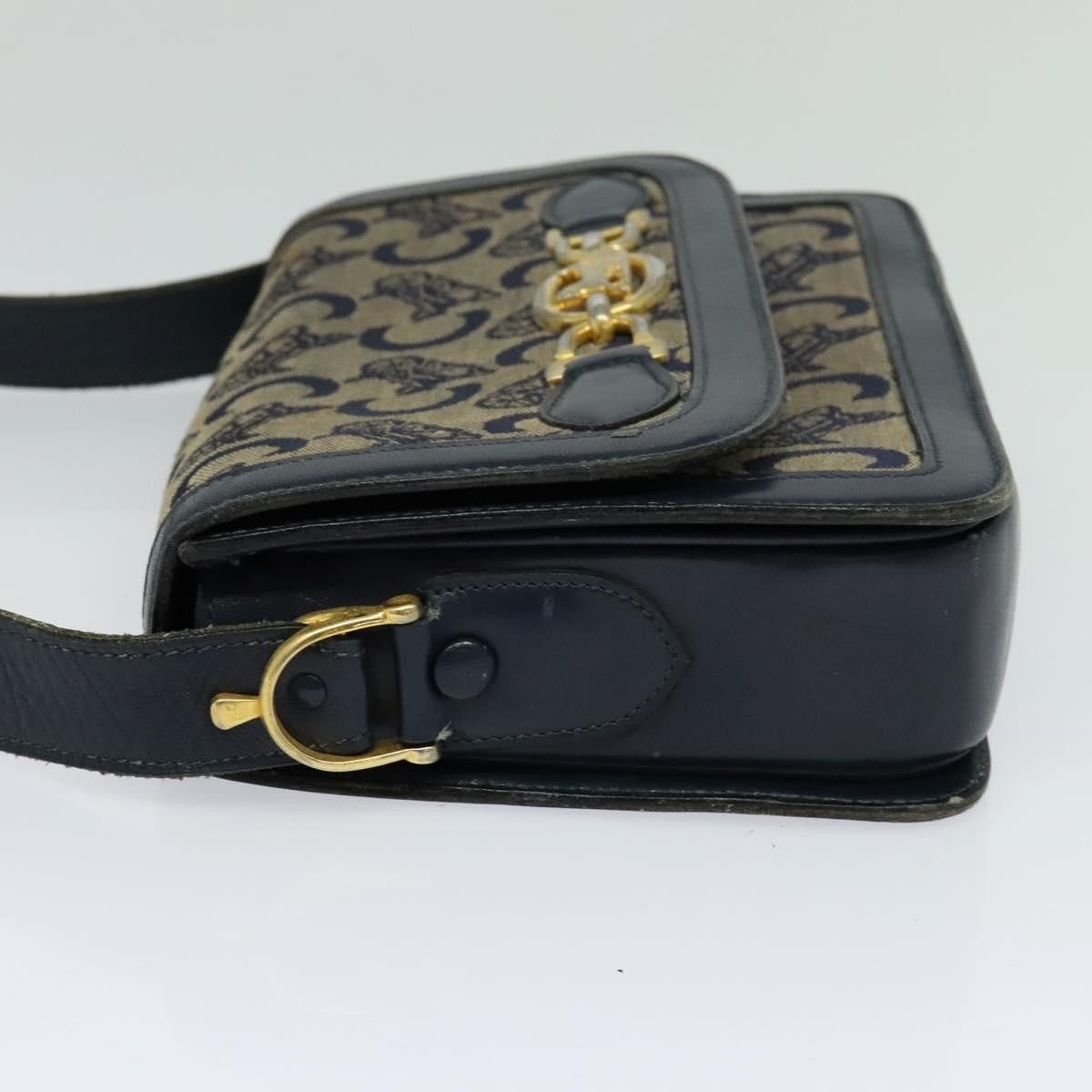 Celine CELINE C Sulky Shoulder Bag Canvas Navy Size ONE SIZE - 4 Thumbnail