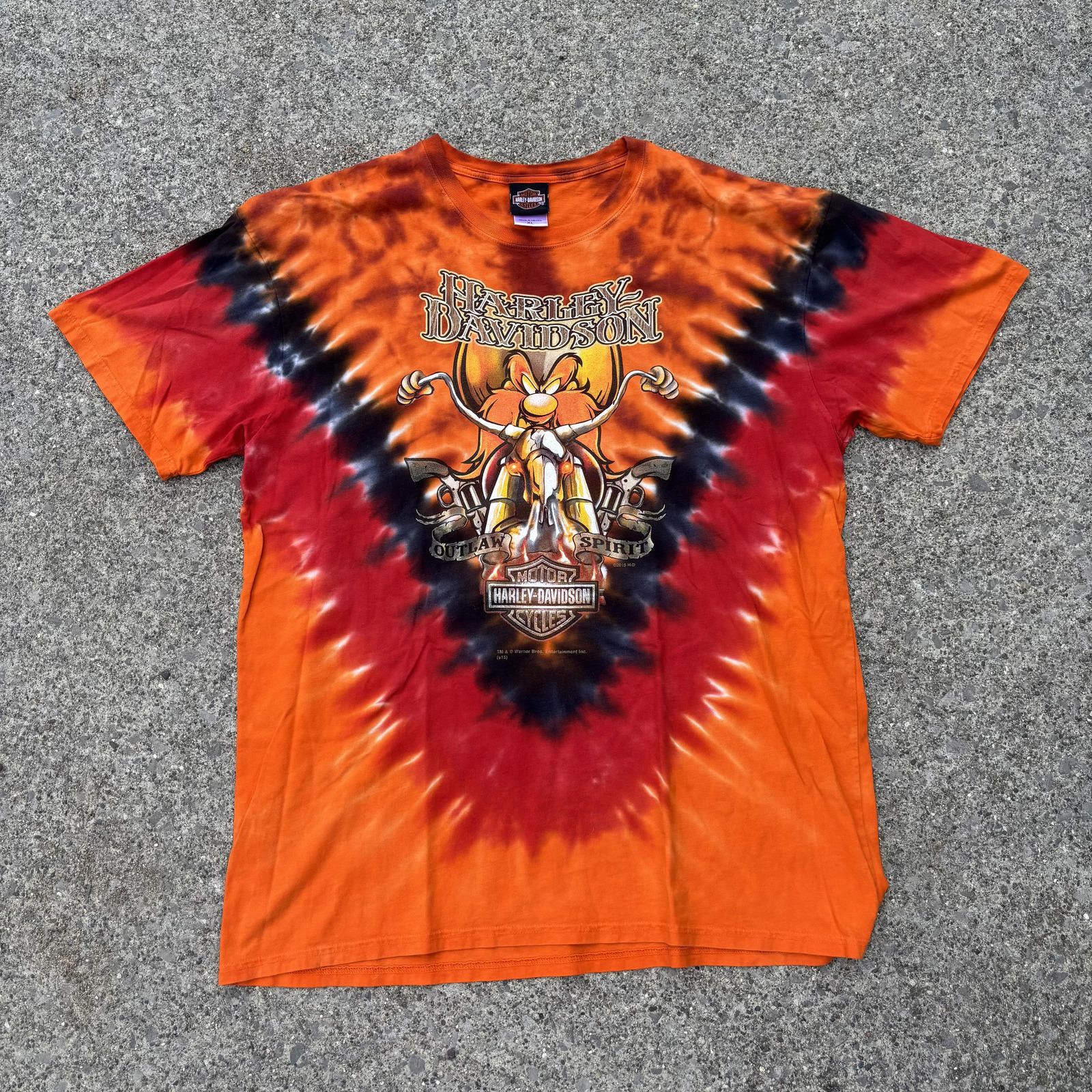 Harley Davidson Harley-Davidson x Looney Tunes Vintage Tie-Dye T-Shirt - XL Size US XL / EU 56 / 4 - 1 Thumbnail