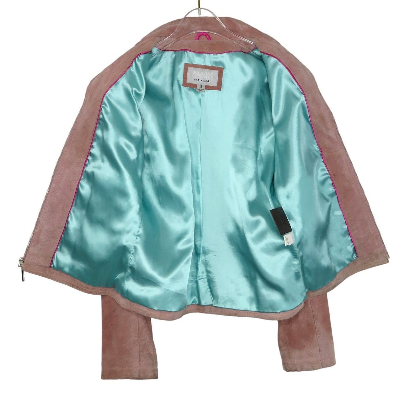 Vintage × Wilsons Leather Vintage Wilsons Leather Pink Leather Jacket Suede Small Size S / US 4 / IT 40 - 6 Thumbnail