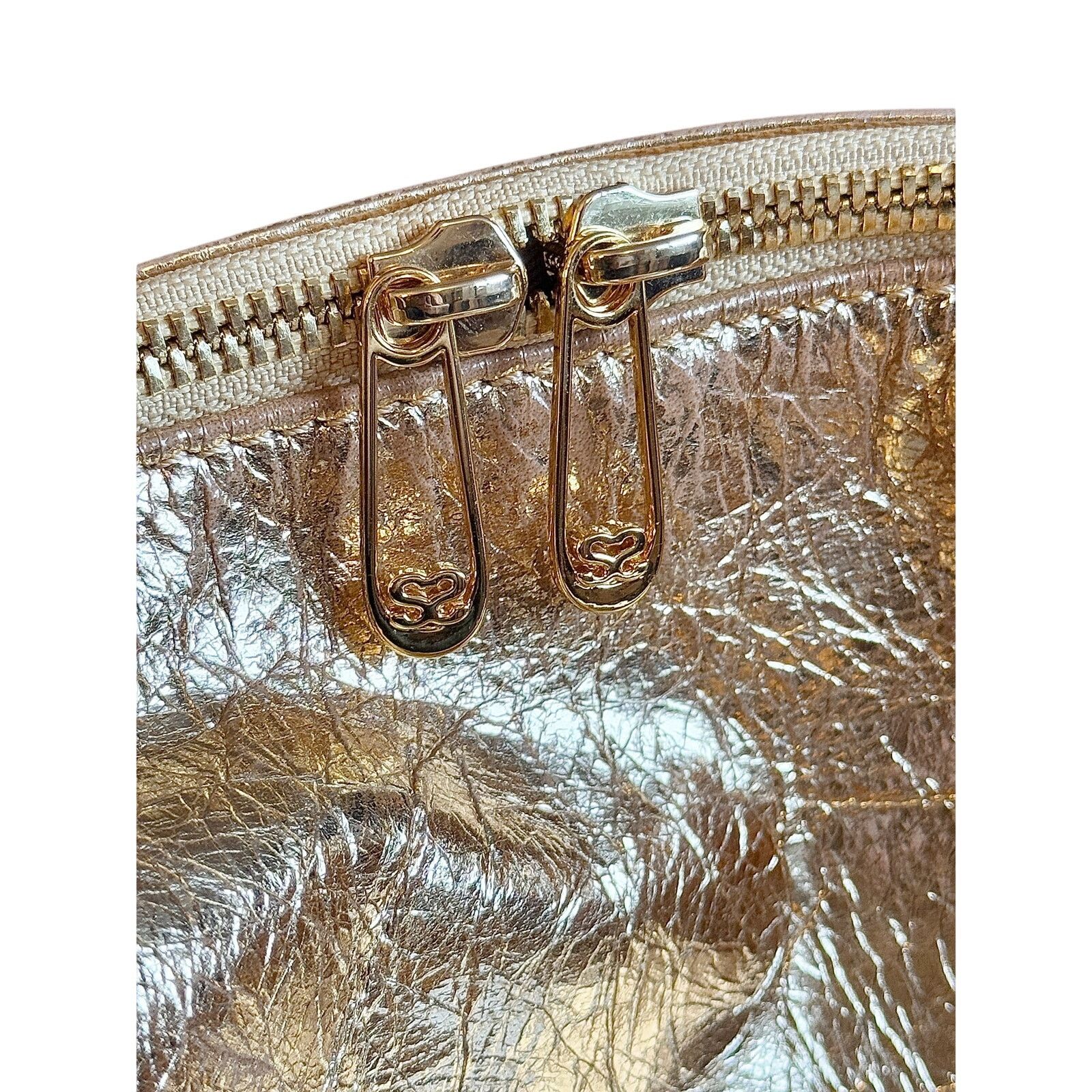Sandro Sandro Gold Leather Clutch Size ONE SIZE - 3 Thumbnail