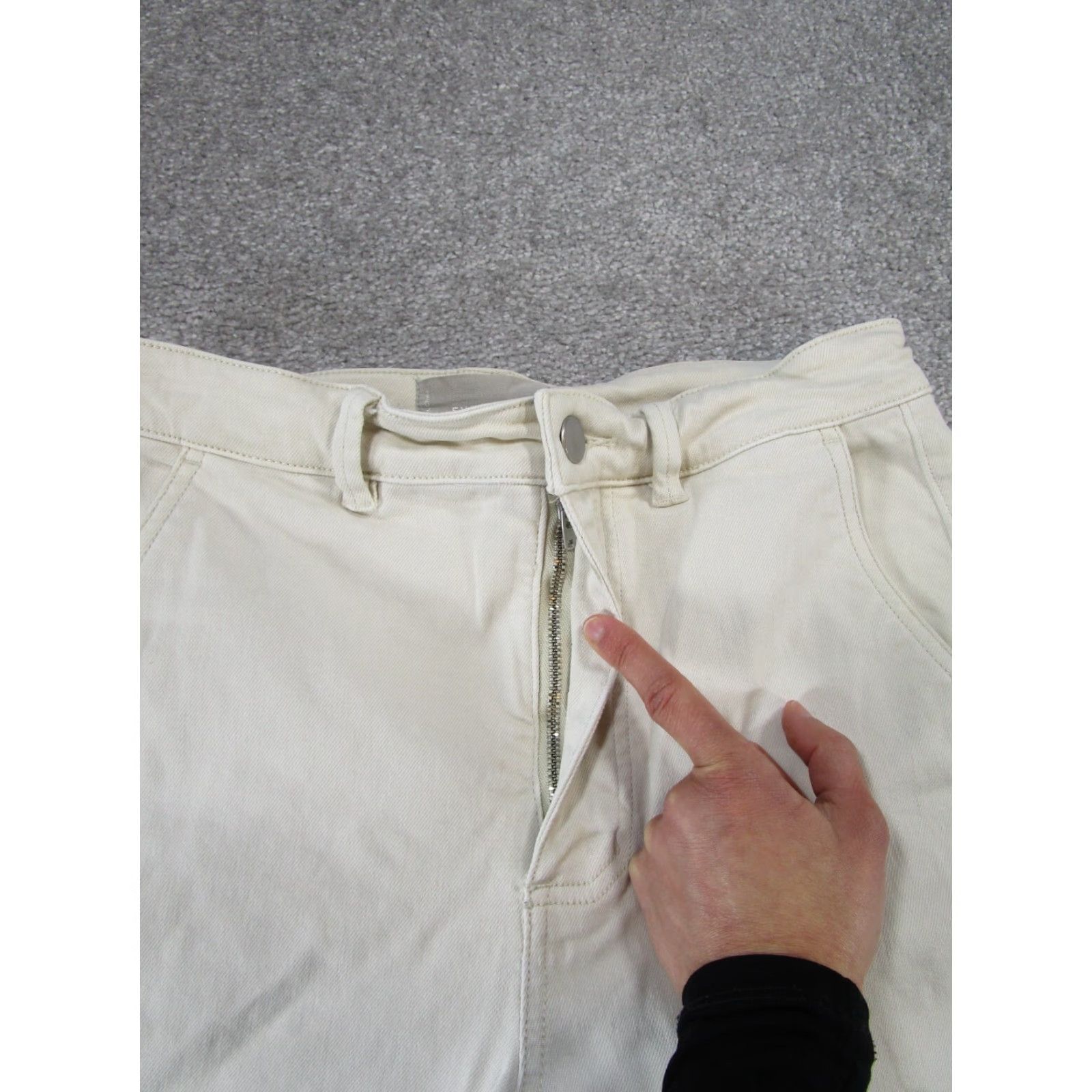 Everlane VINTAGE Everlane Jeans Womens 6 Cropped Slim Regular White Denim Size 28" / US 6 / IT 42 - 4 Thumbnail