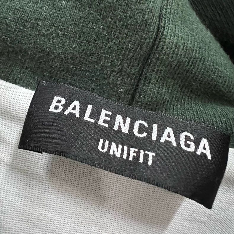 Other Balenciaga Green Large Logo Hoodie Size US XXS / EU 40 - 3 Thumbnail