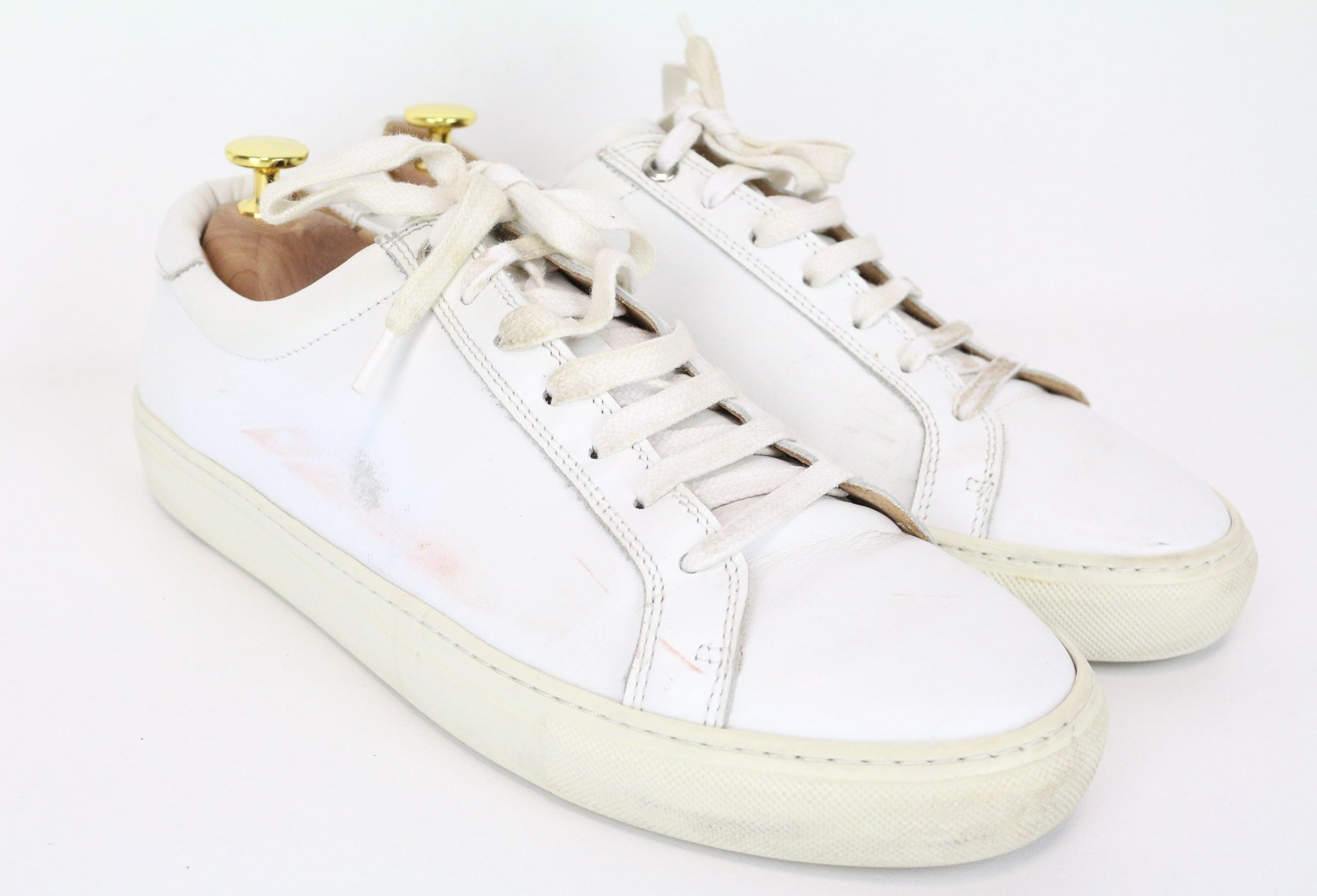 Suitsupply EU41 White Leather Low-Top Sneakers 74684 Size US 8 / EU 41 - 1 Thumbnail