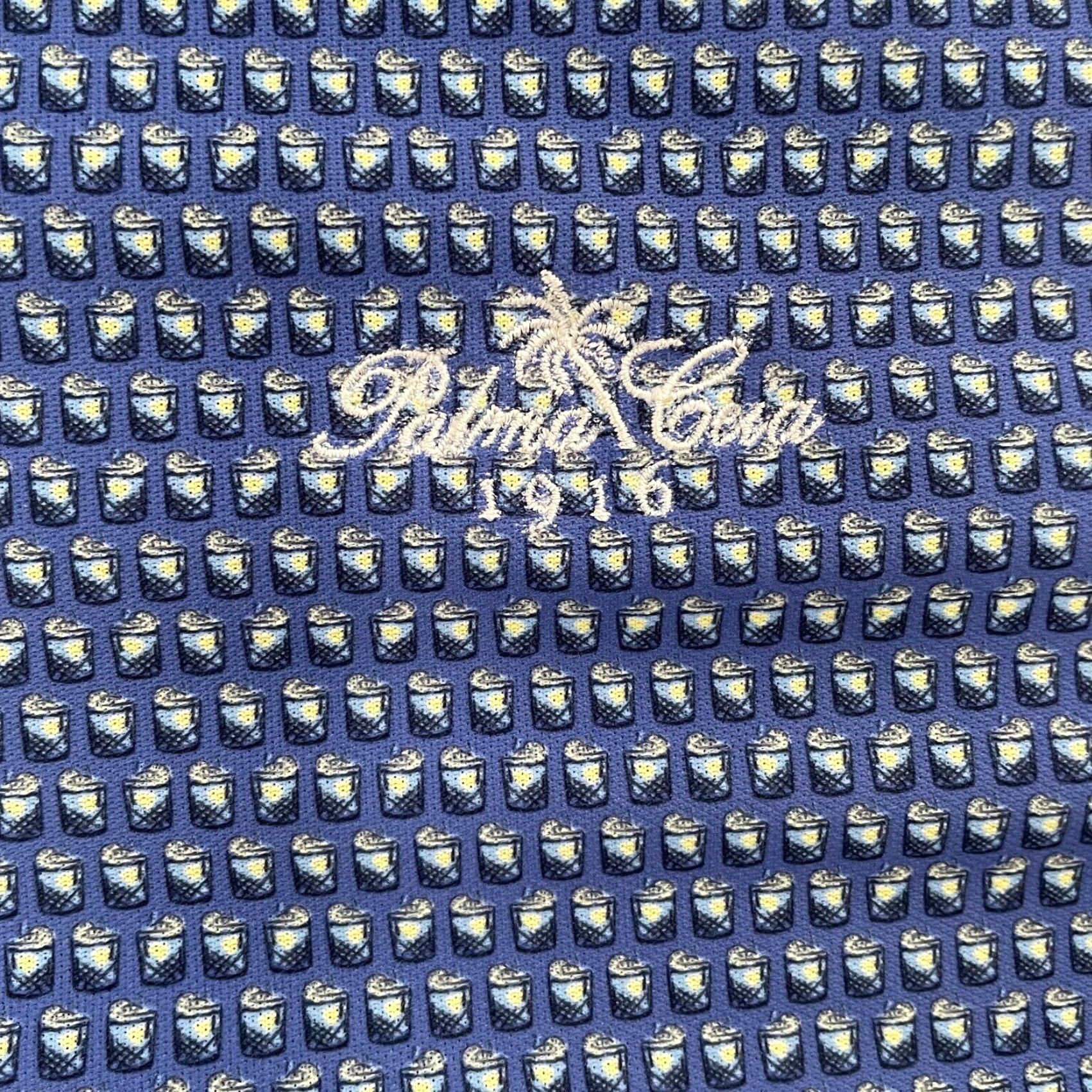 Peter Millar Peter Millar Adult XL Blue Polo All Over Palma Ceia Golf Club Logo Mens Size US XL / EU 56 / 4 - 4 Thumbnail