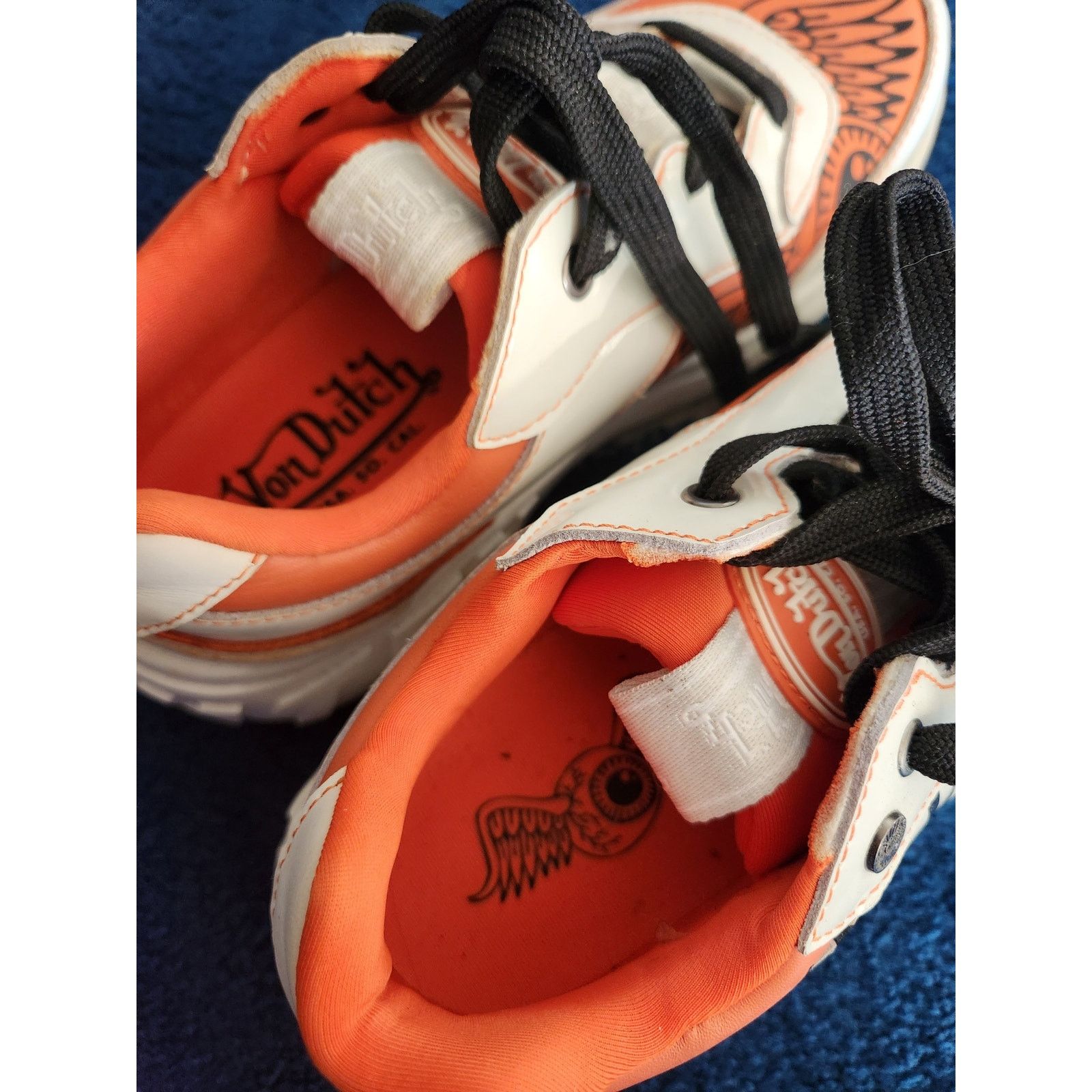 Von Dutch Von Dutch Women's Orange & White Eye Ball Sneakers sz 7.5 Size US 7.5 / IT 37.5 - 4 Thumbnail