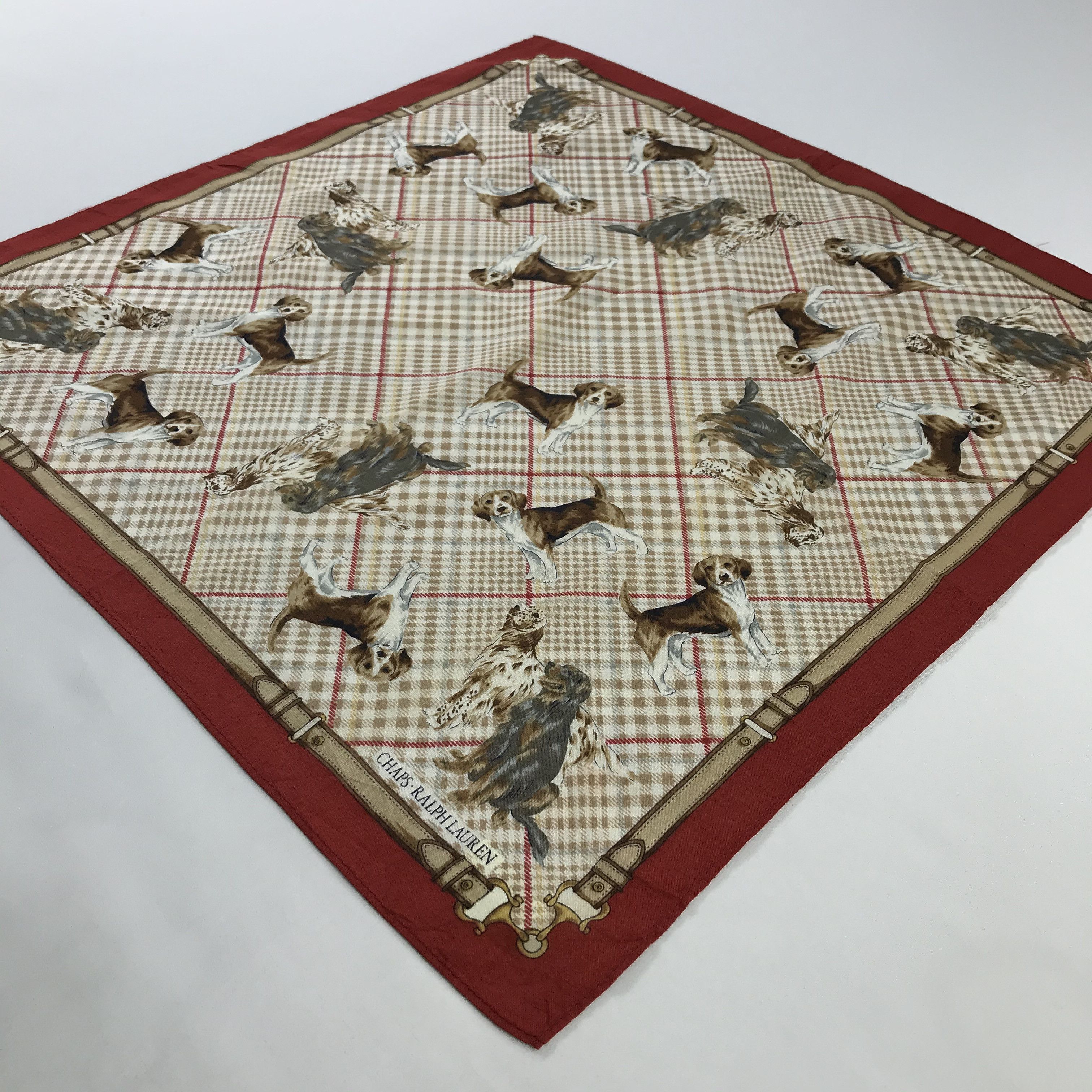 Chaps Ralph Lauren × Vintage Chaps Ralph Lauren Bandana / Handkerchief /Neckerchief -S509 Size ONE SIZE - 2 Thumbnail