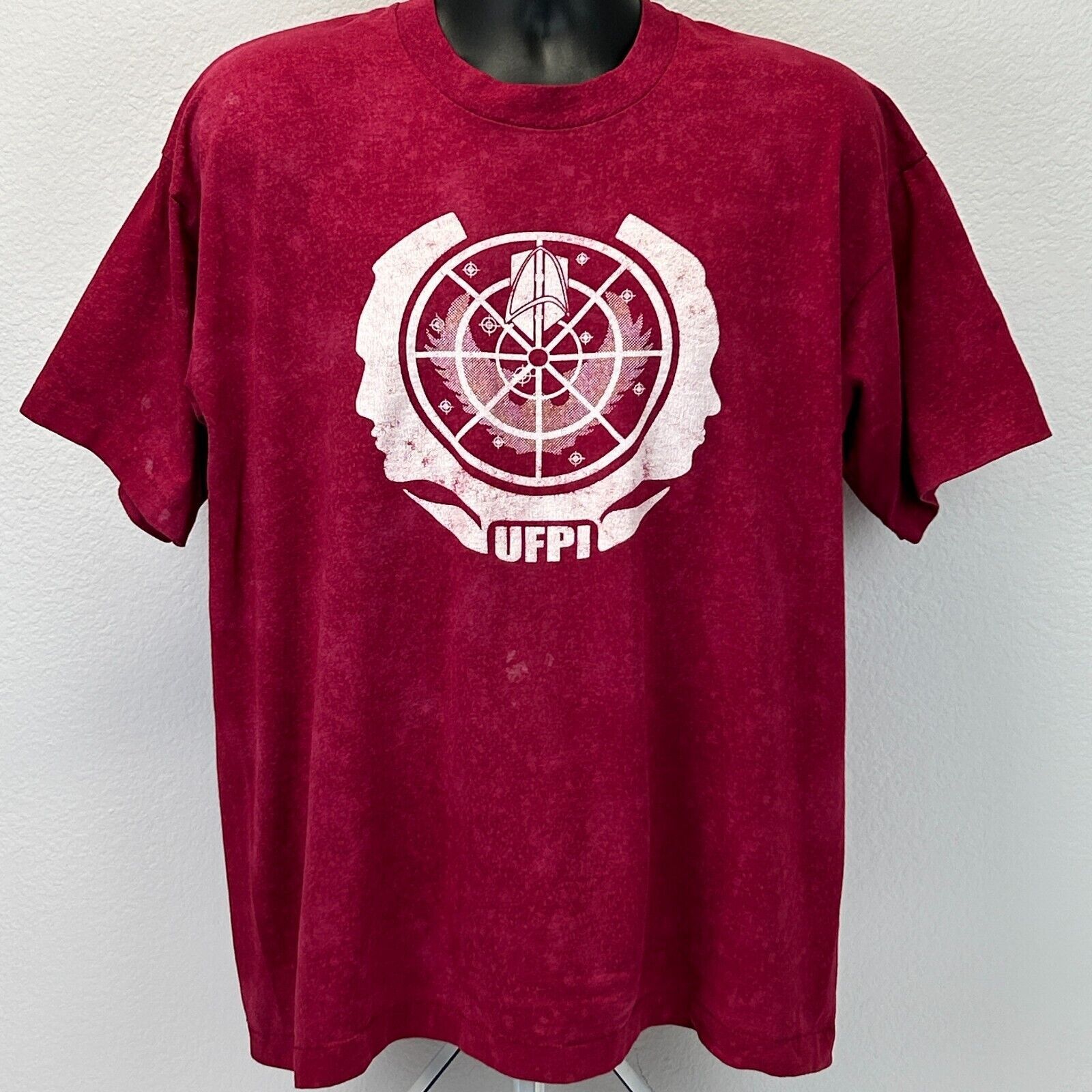 Fruit Of The Loom Vintage Star Trek United Federation of Planets T Shirt Red Size US XL / EU 56 / 4 - 2 Thumbnail