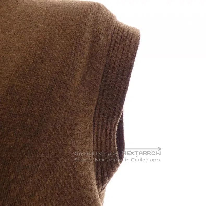 Hermes Hermes Brown Cashmere V-Neck Dress Size S / US 4 / IT 40 - 3 Thumbnail