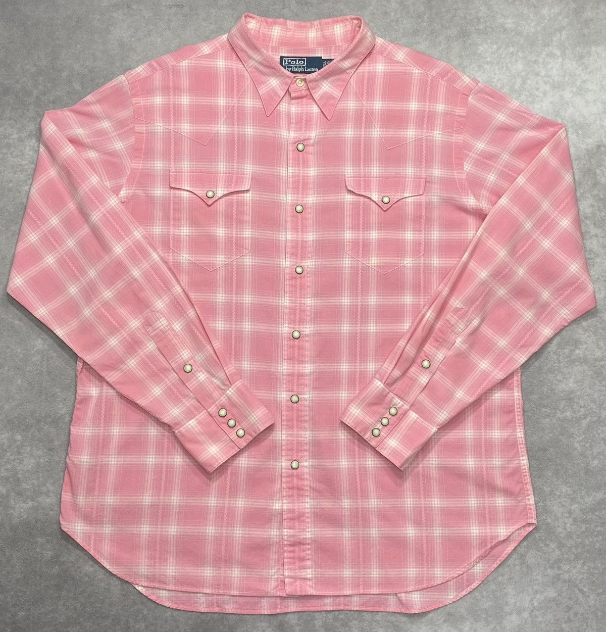 Polo Ralph Lauren Vintage Polo Ralph Lauren Western Cowboy Style Snap Shirt Size US XL / EU 56 / 4 - 1 Thumbnail