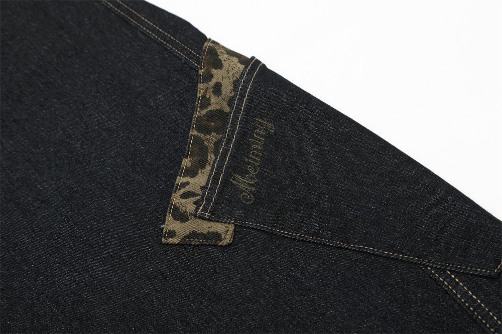 Japanese Brand × Vintage Leopard print loose wide-leg scimitar jeans Size US 32 / EU 48 - 4 Thumbnail