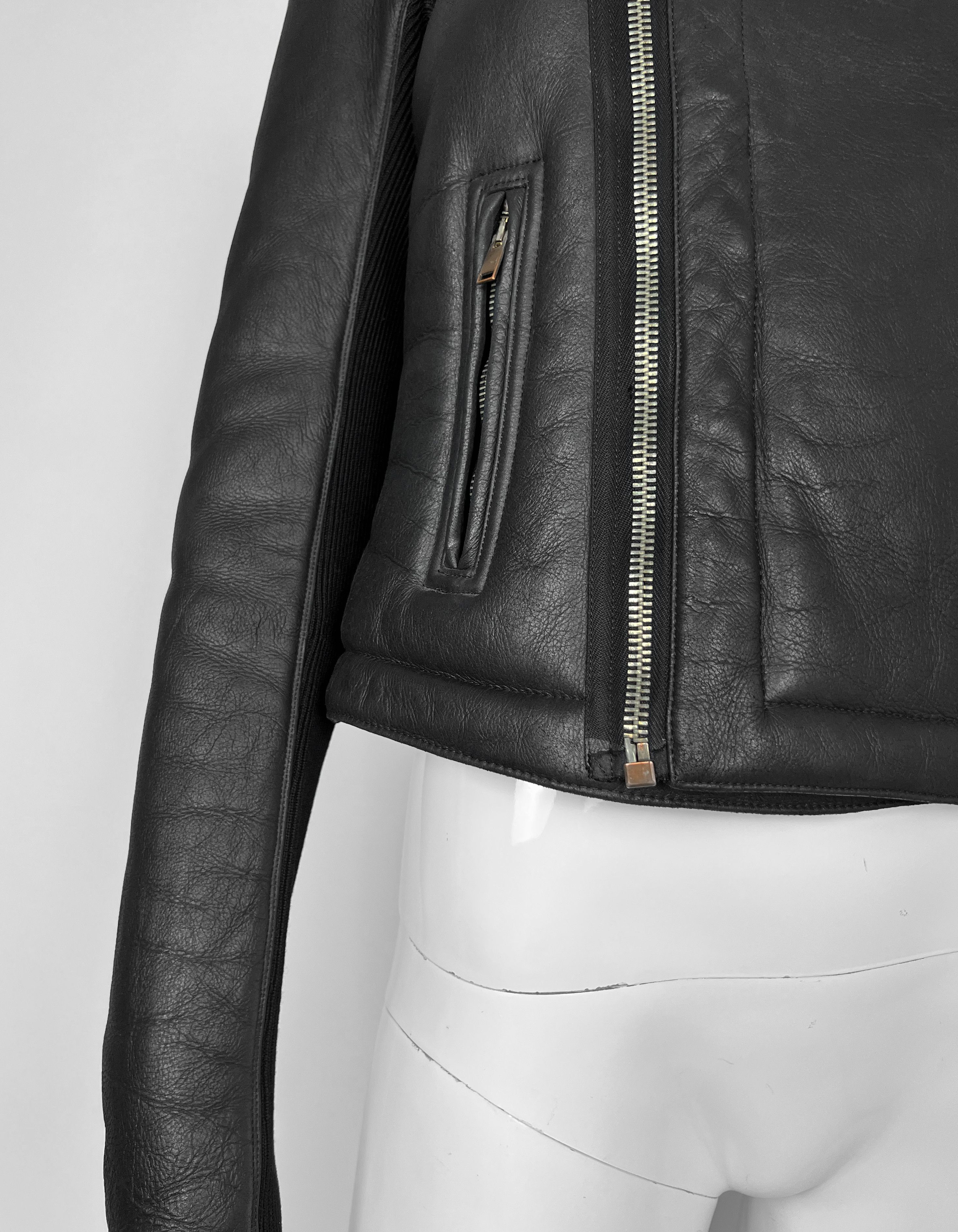 Rick Owens LONG LAMB FUR SHEARLING LEATHER JACKET -- RETAIL $5000 -- Size M / US 6-8 / IT 42-44 - 17 Thumbnail