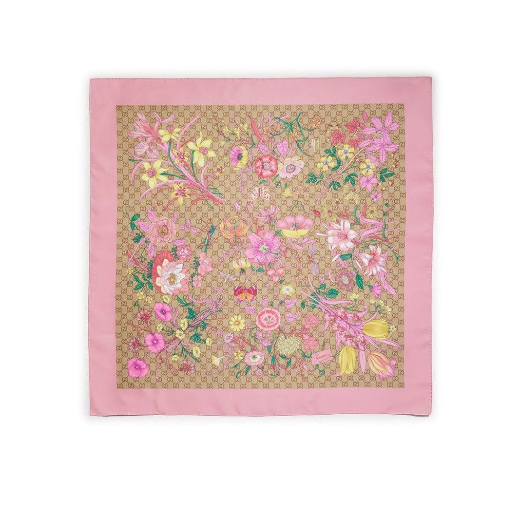 Gucci GUCCI Pink Silk Scarf New & Authentic Size ONE SIZE - 1 Preview