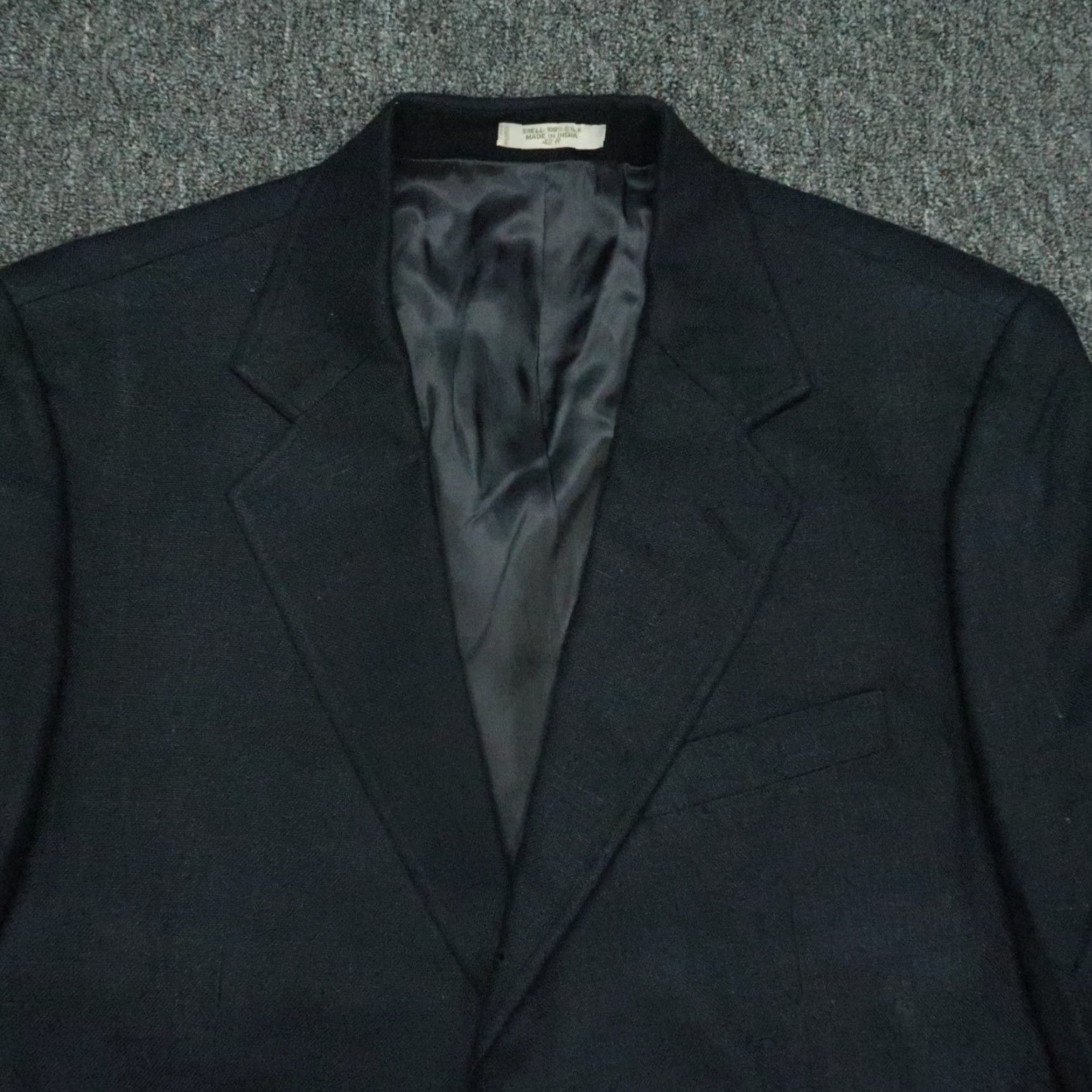 Orvis Orvis Blazer 42 Regular Blue Silk Solid Sport Coat Mens Size US XL / EU 56 / 4 - 2 Thumbnail