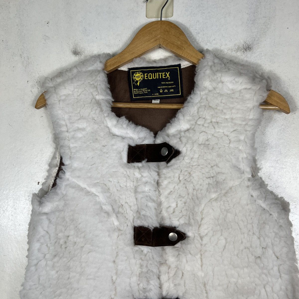 Vintage Equitex Faux Fur Pile Vest Made In England