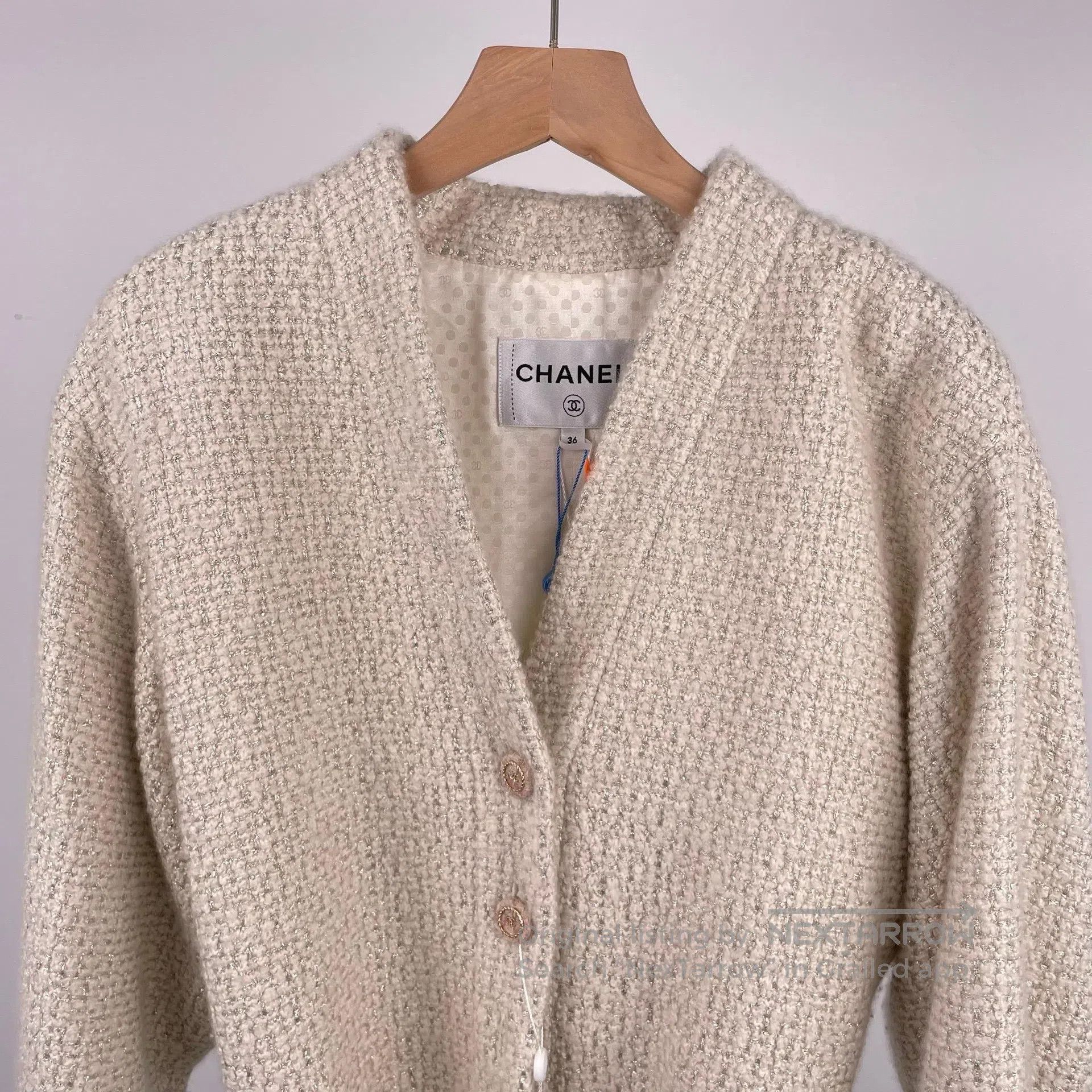 Chanel Chanel Gold thread tweed waist belt jacket| Size XS / US 0-2 / IT 36-38 - 5 Thumbnail