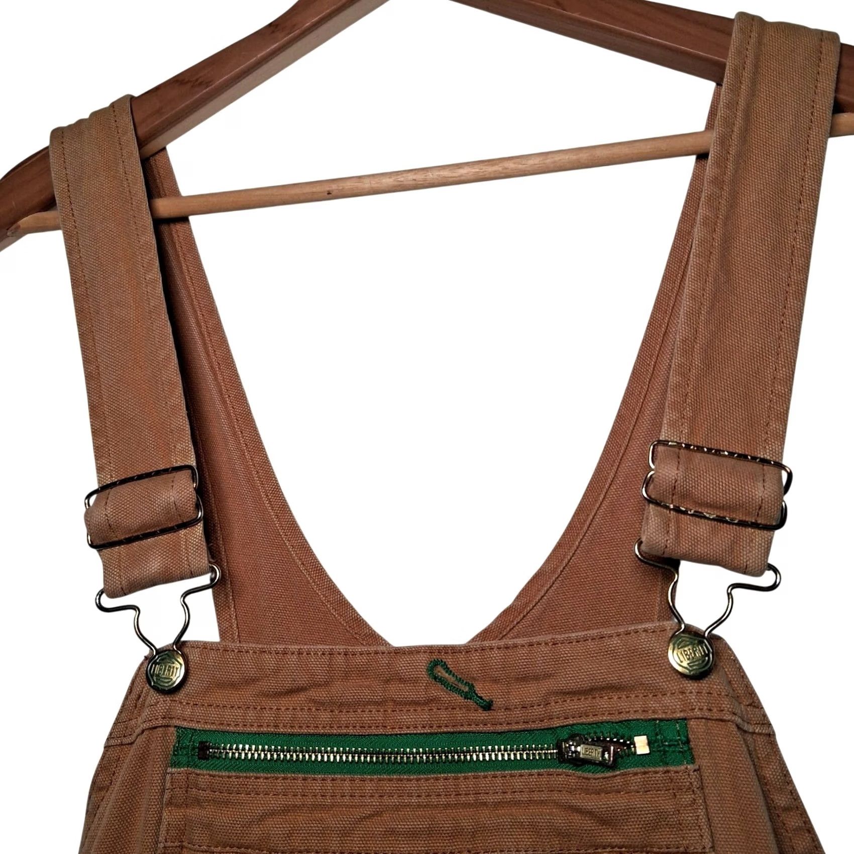 Vintage Liberty Overalls Men 42x28 Brown Canvas Carpenter Work Pants Bib Overalls Workwear Bibs Men Regular 42in Waist 28in Inseam Brown Canvas Size US 42 / EU 58 - 6 Thumbnail
